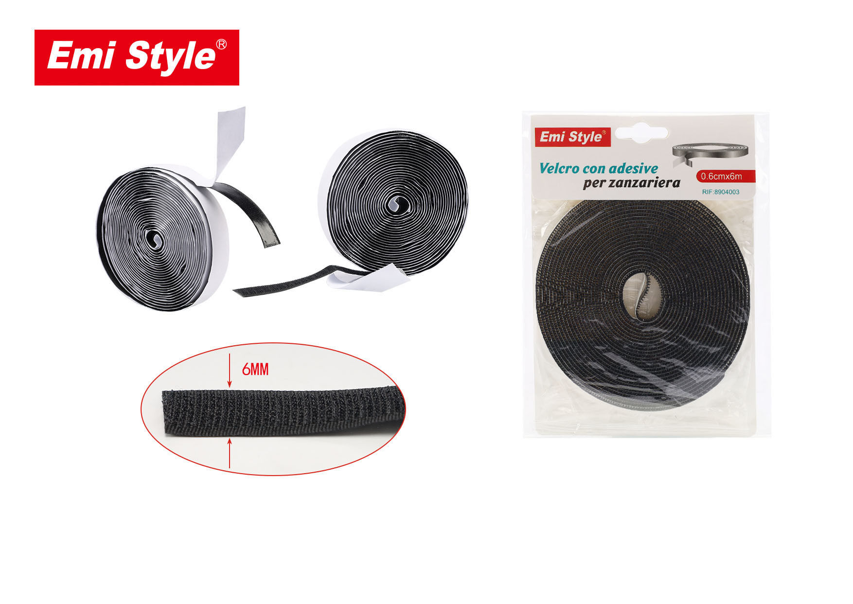 VELCRO CON ADESIVE 0.6CM*6M