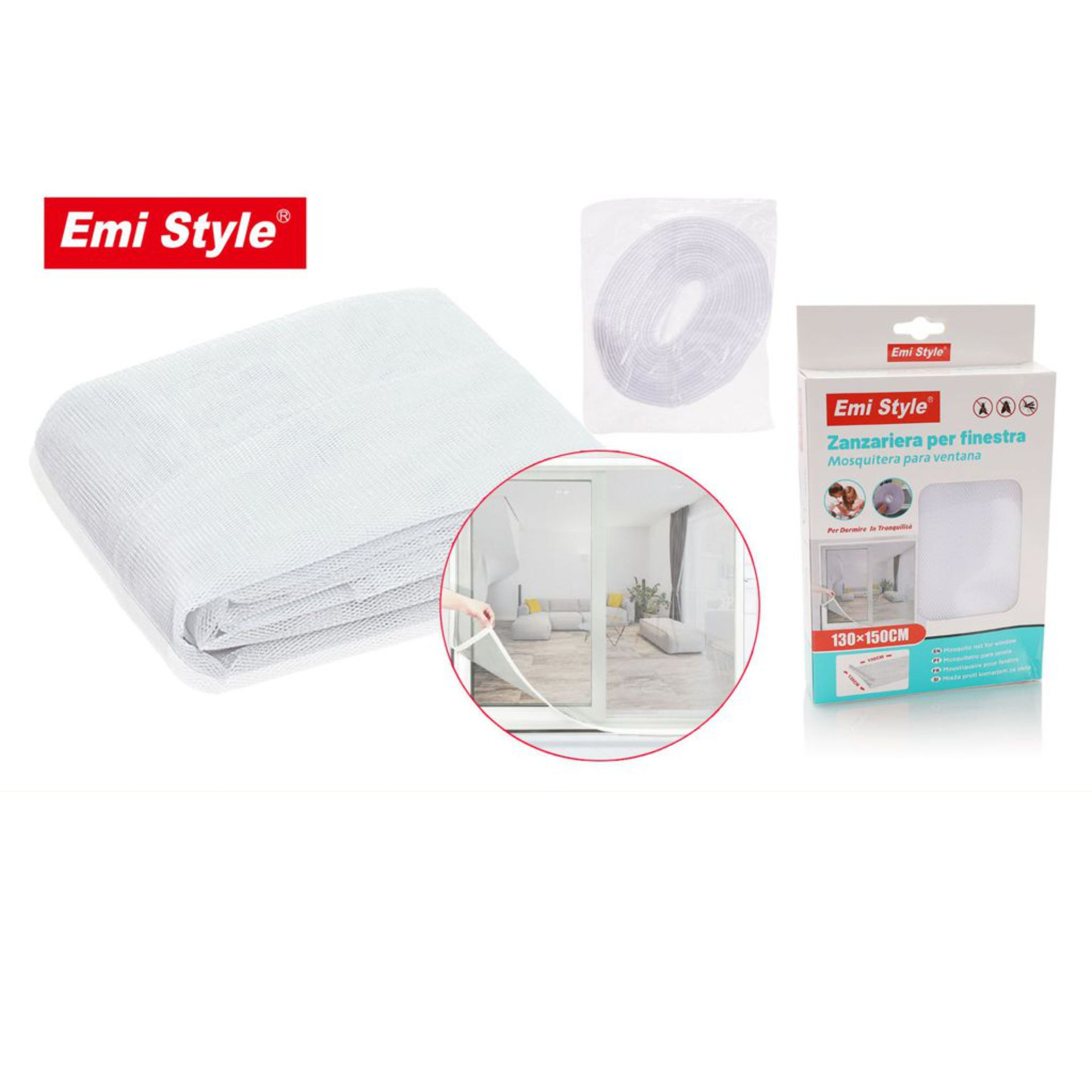 ZANZARIERA PER FINESTRA 130*150CM(6202794)Emi Style