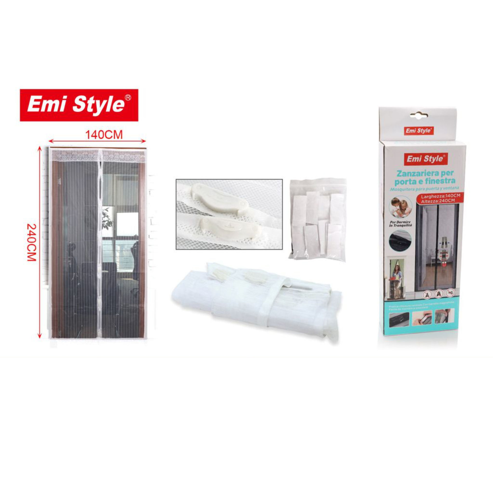 ZANZARIERA PER PORTA E FINESTRA 140*240CM