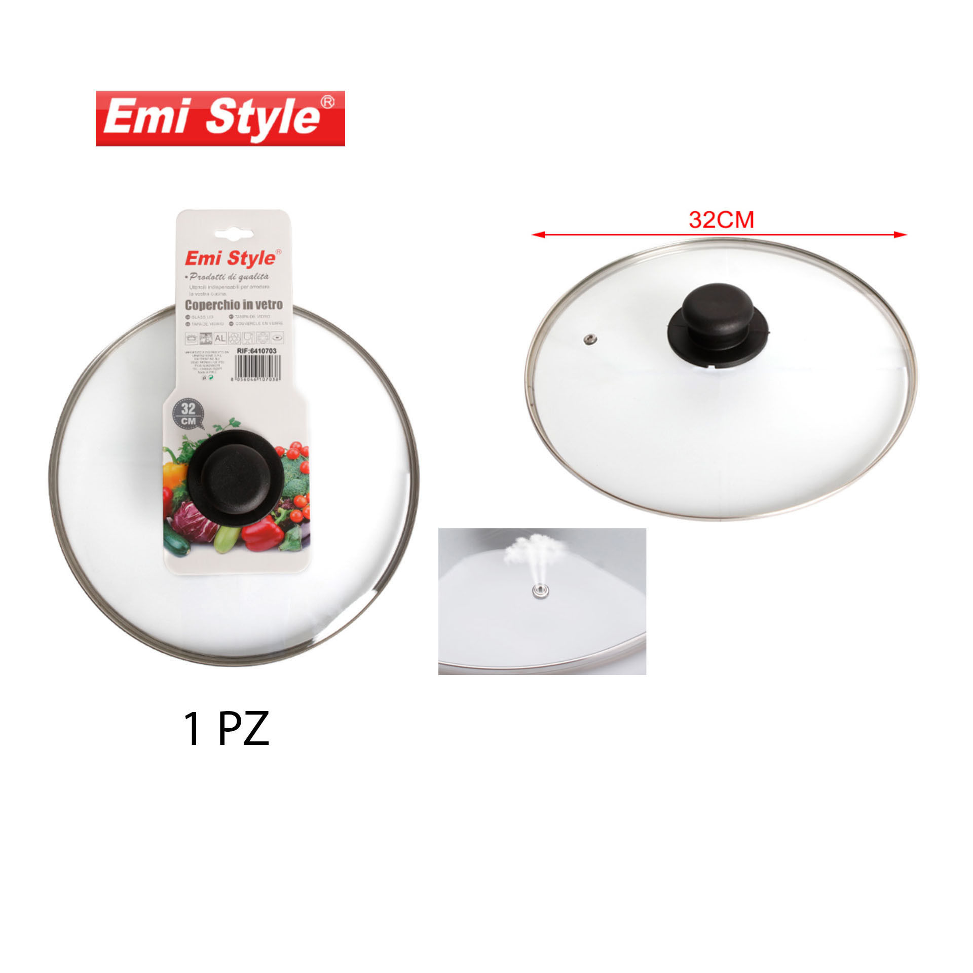 COPERCHIO IN VETRO 32CMEmi Style