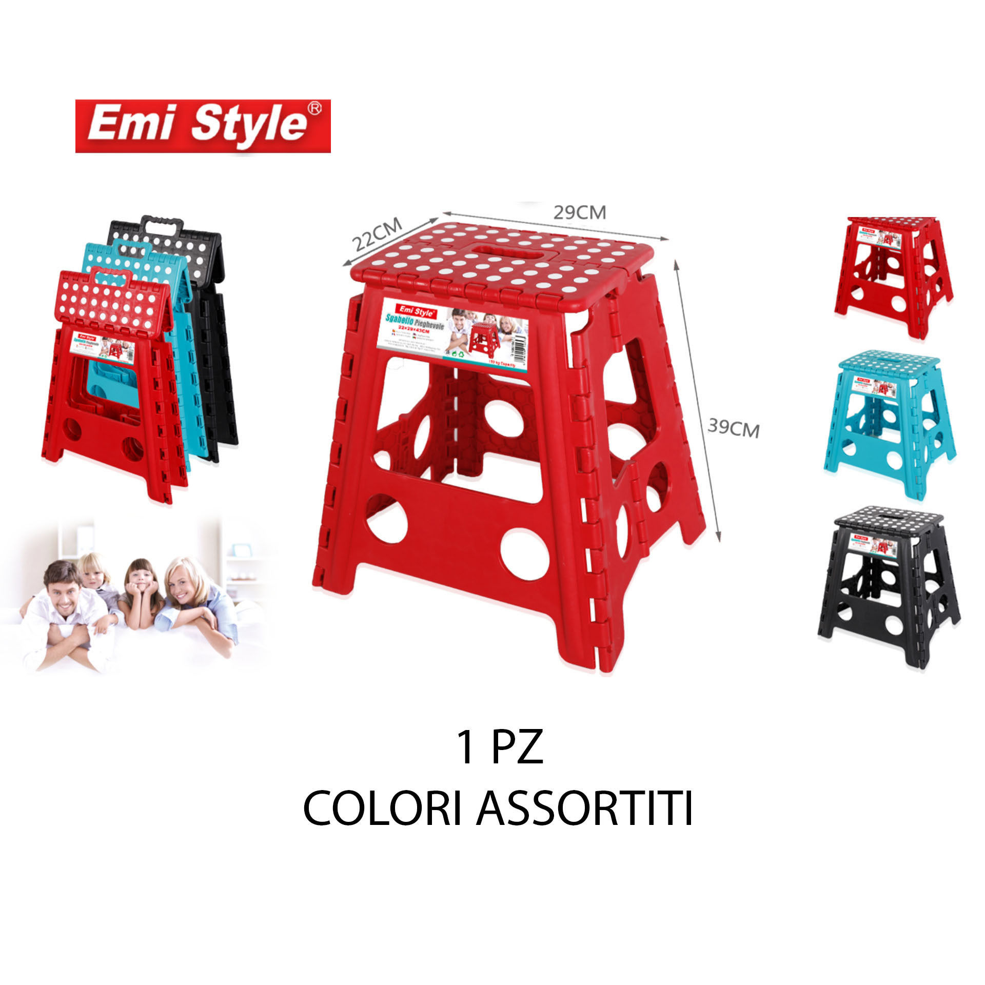 SGABELLO PIEGHEVOLE 22*29*39Emi Style