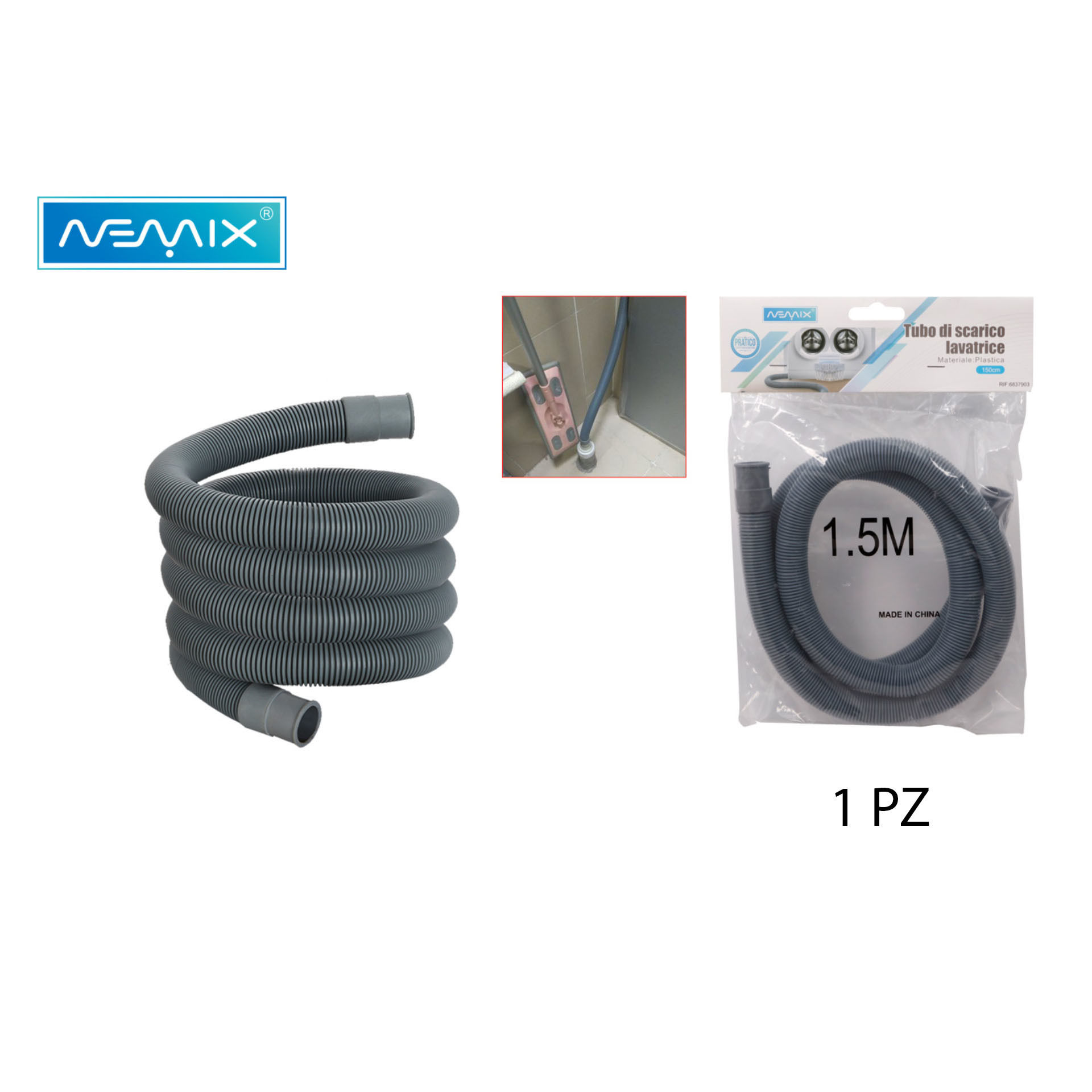 TUBO DI SCARICO LAVATRICE 1.5MNemix