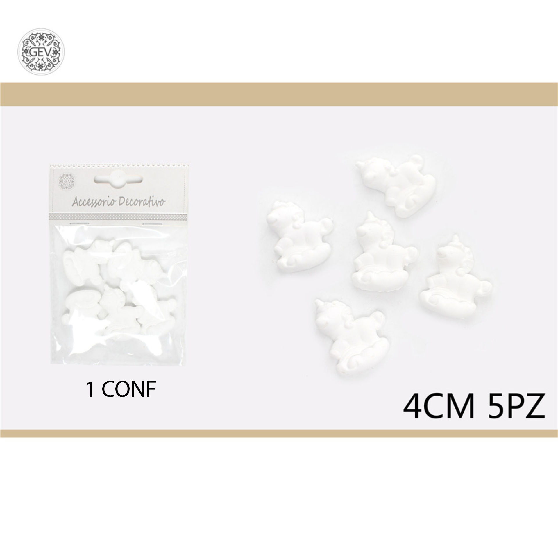 DEC.IN RESINA 4CM5PCSGev