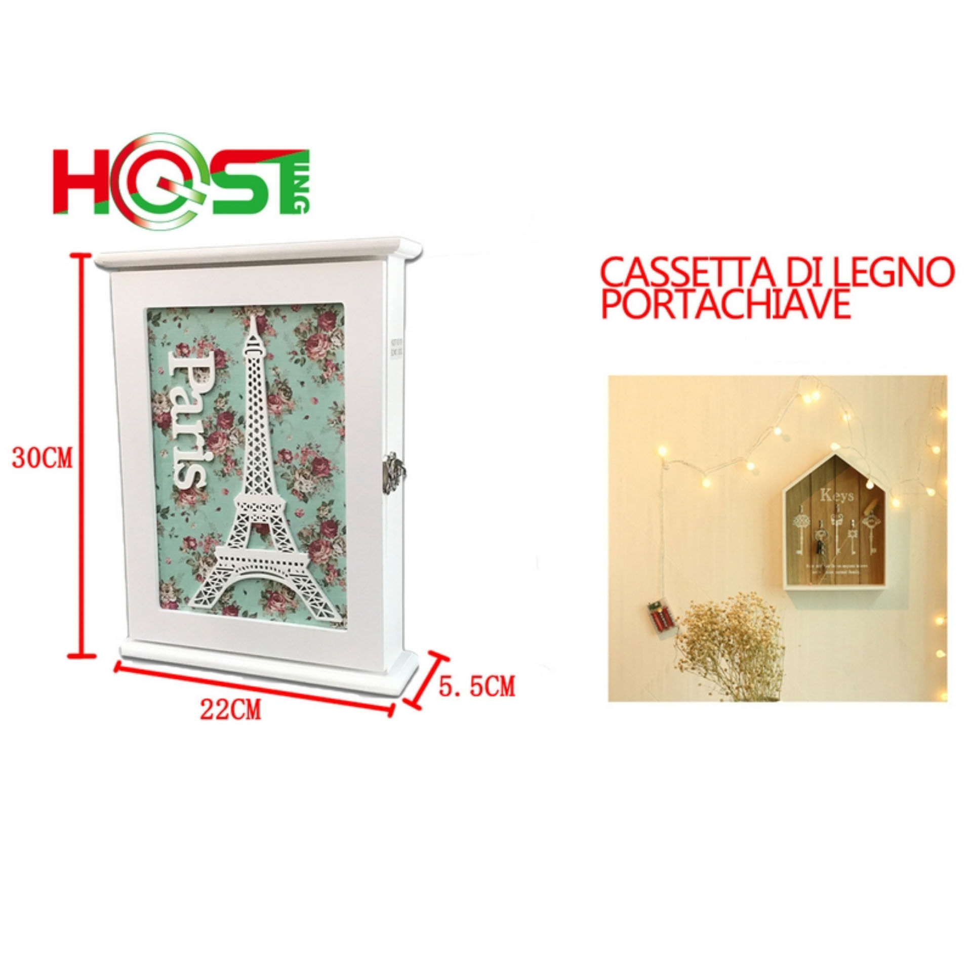 CASSETTA DI LEGNO PORTACHIAVEHosting