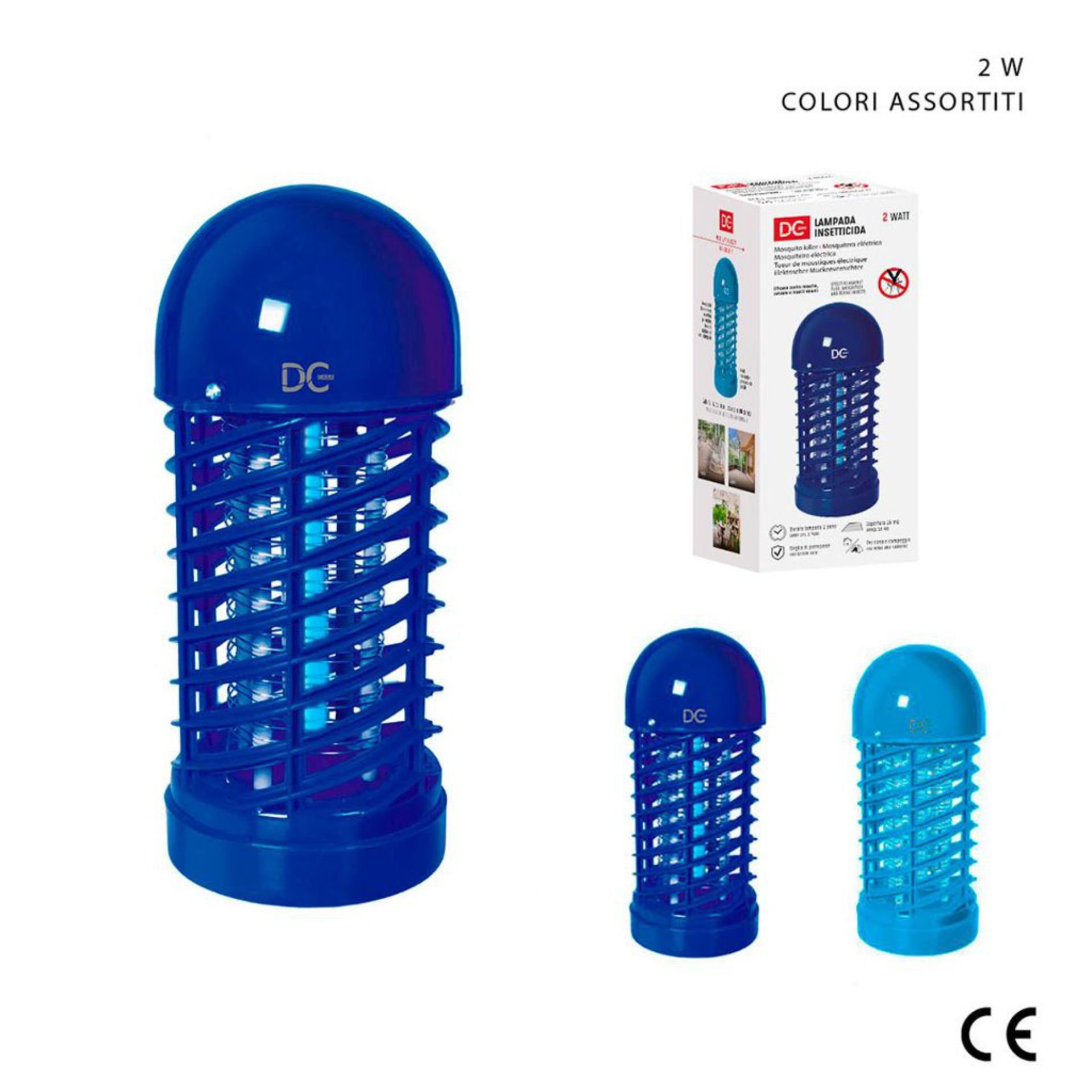 DC CASA LAMP.INSETTICIDA MOSQU.KILLER 2W 24CM ASS.Dc