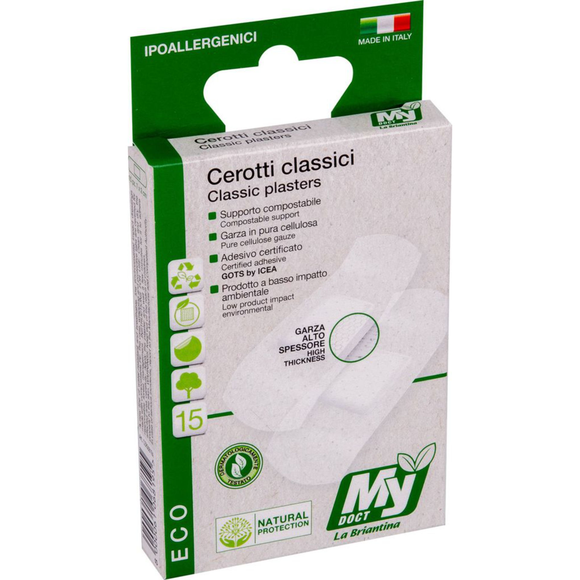 CEROTTI ECO CLASSIC TRASPARENTI 15 PZ 7X2CMMy Doct