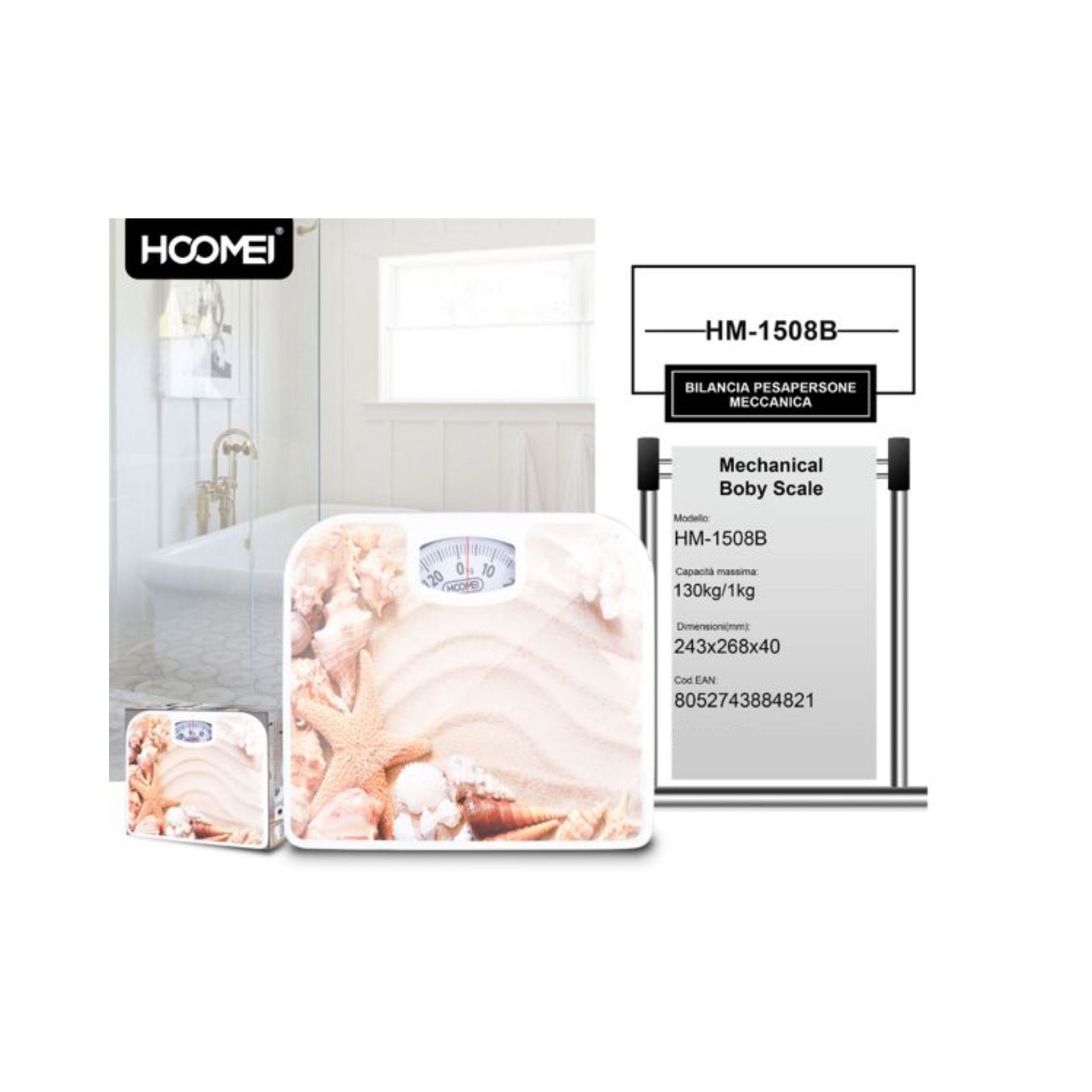 BILANCIA PESAPERSONA MECCAN. HM-1508B (6931)Hoomei