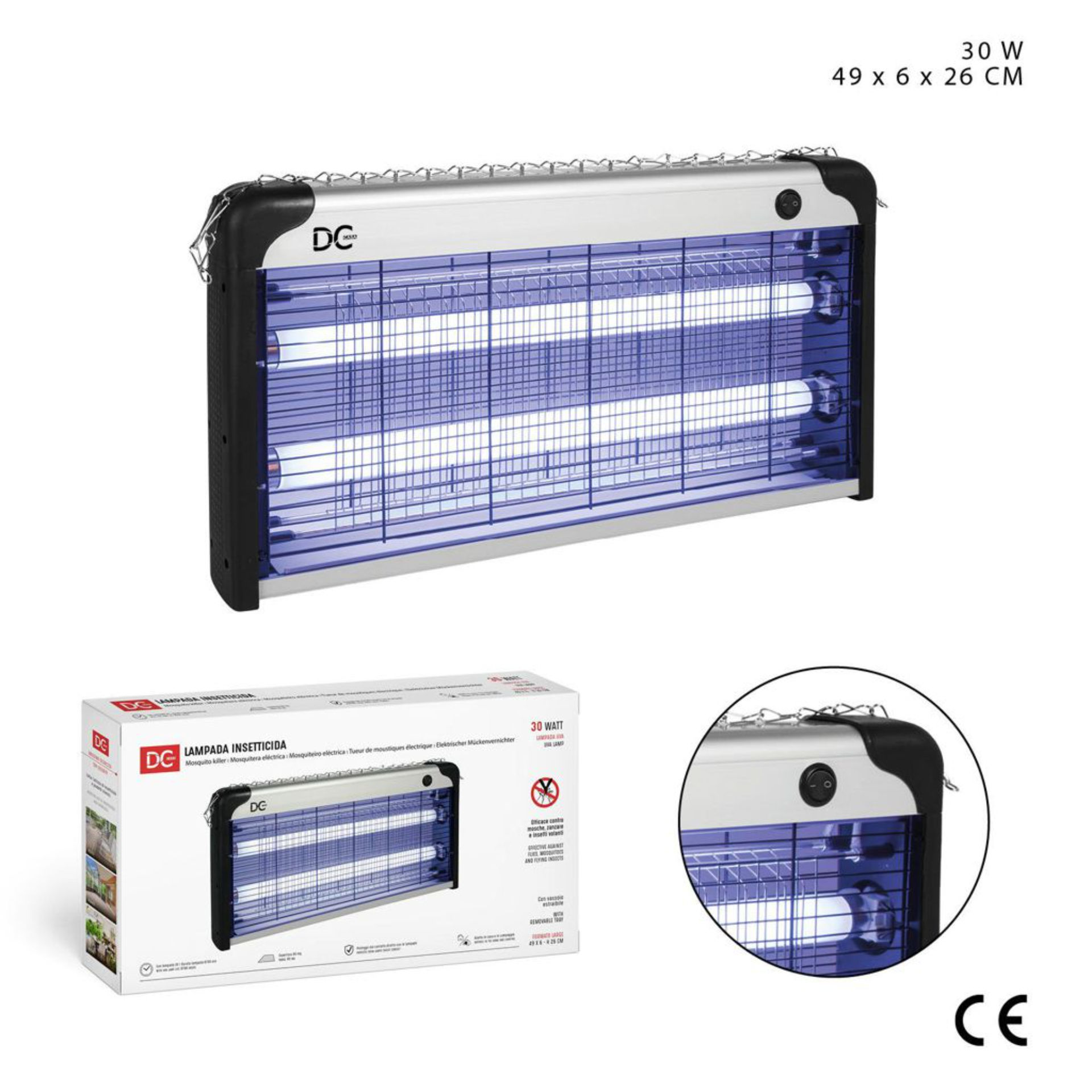 DC CASA LAMP.INSETTICIDA MOSQU.SHOCK 30W 26X49X6CMDc