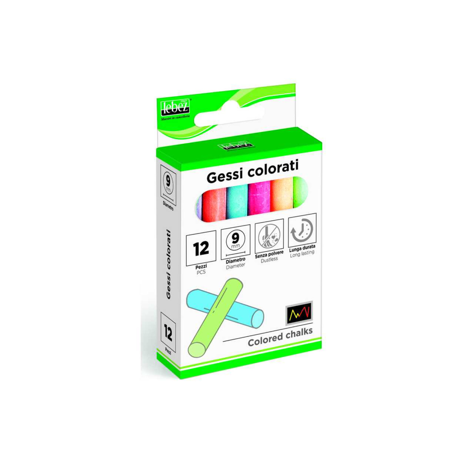 GESSO COLORATO LEBEZ      SCATOLA PZ.12        515Lebez