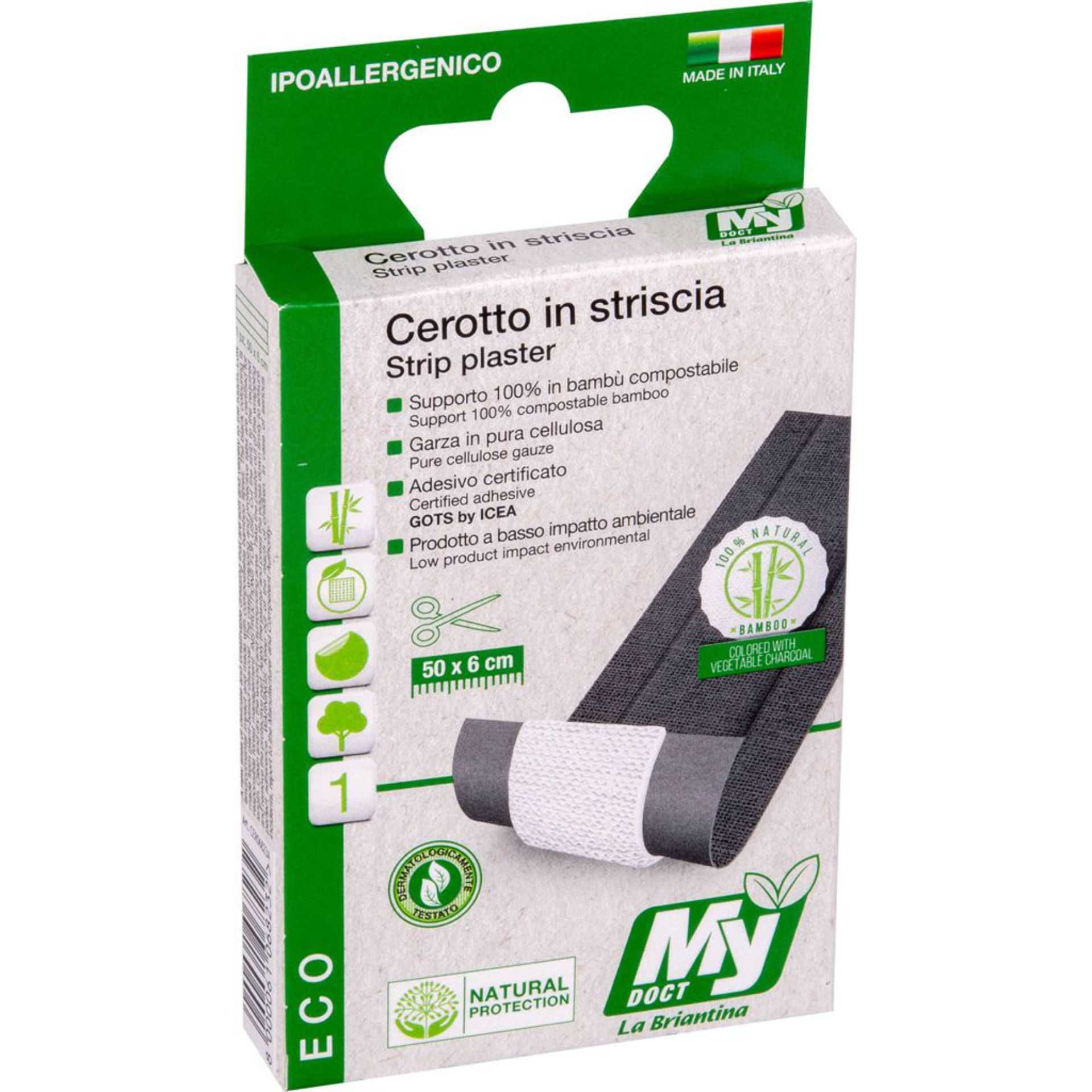 CEROTTI 1 PZ 50X6CM VELVET CHARCOAL-BAMBU NEROMy Doct