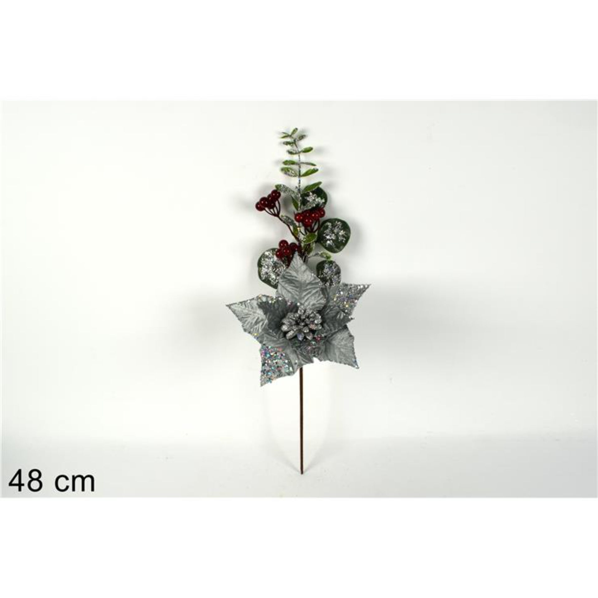 STELO C/FIORE E BACCHE SILVER TY76-14194/SILVERDue Esse