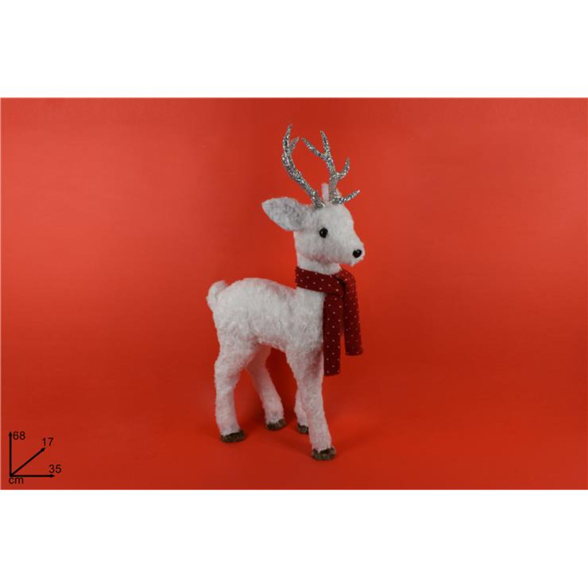 RENNA PELLICCIA BIANCA 68CM XLL00023-1-9