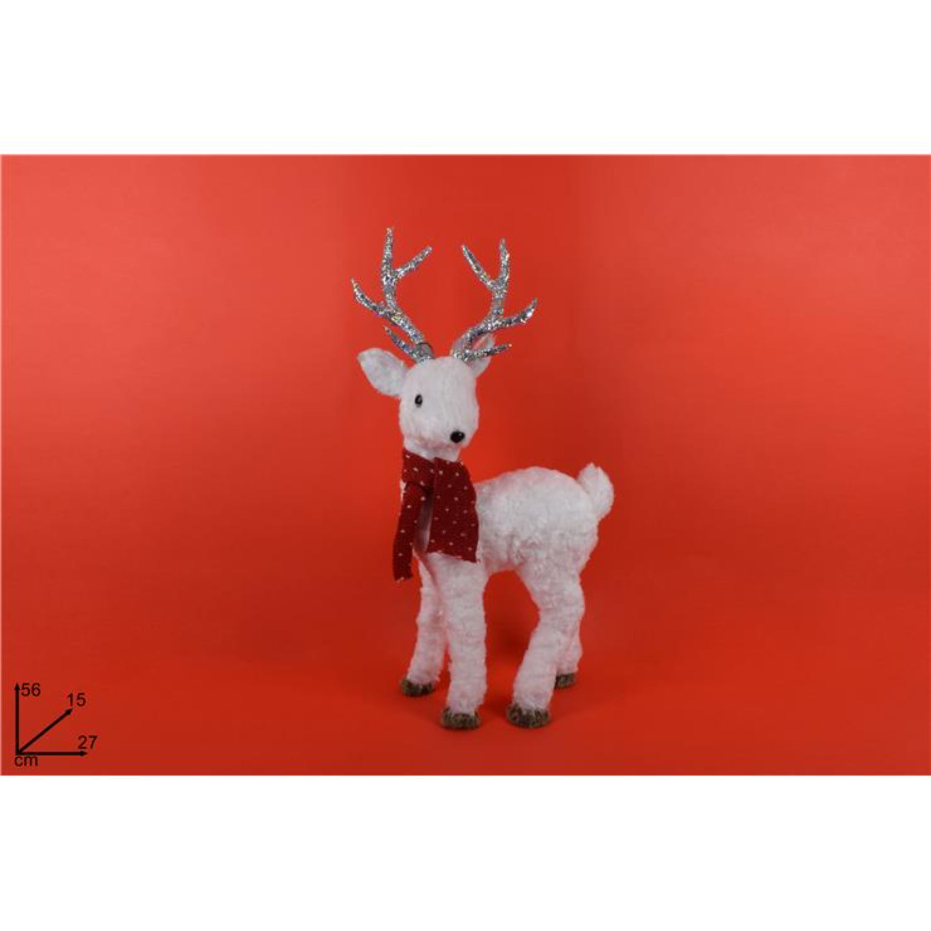 RENNA PELLICCIA BIANCA 56CM XLL00022-1-9