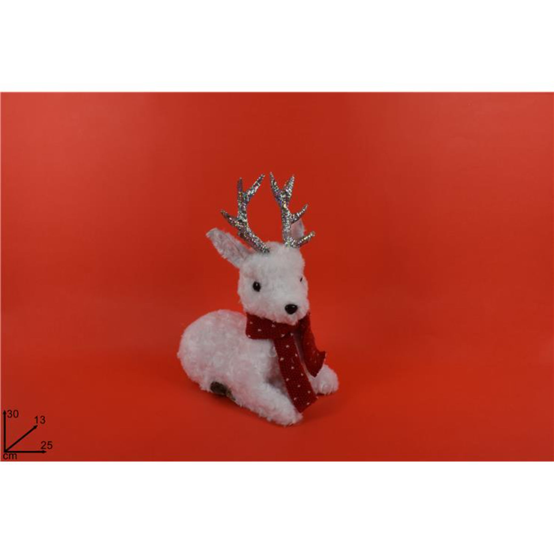 RENNA SEDUTA PELLICCIA BIANCA 30CM XLL00024-2-9