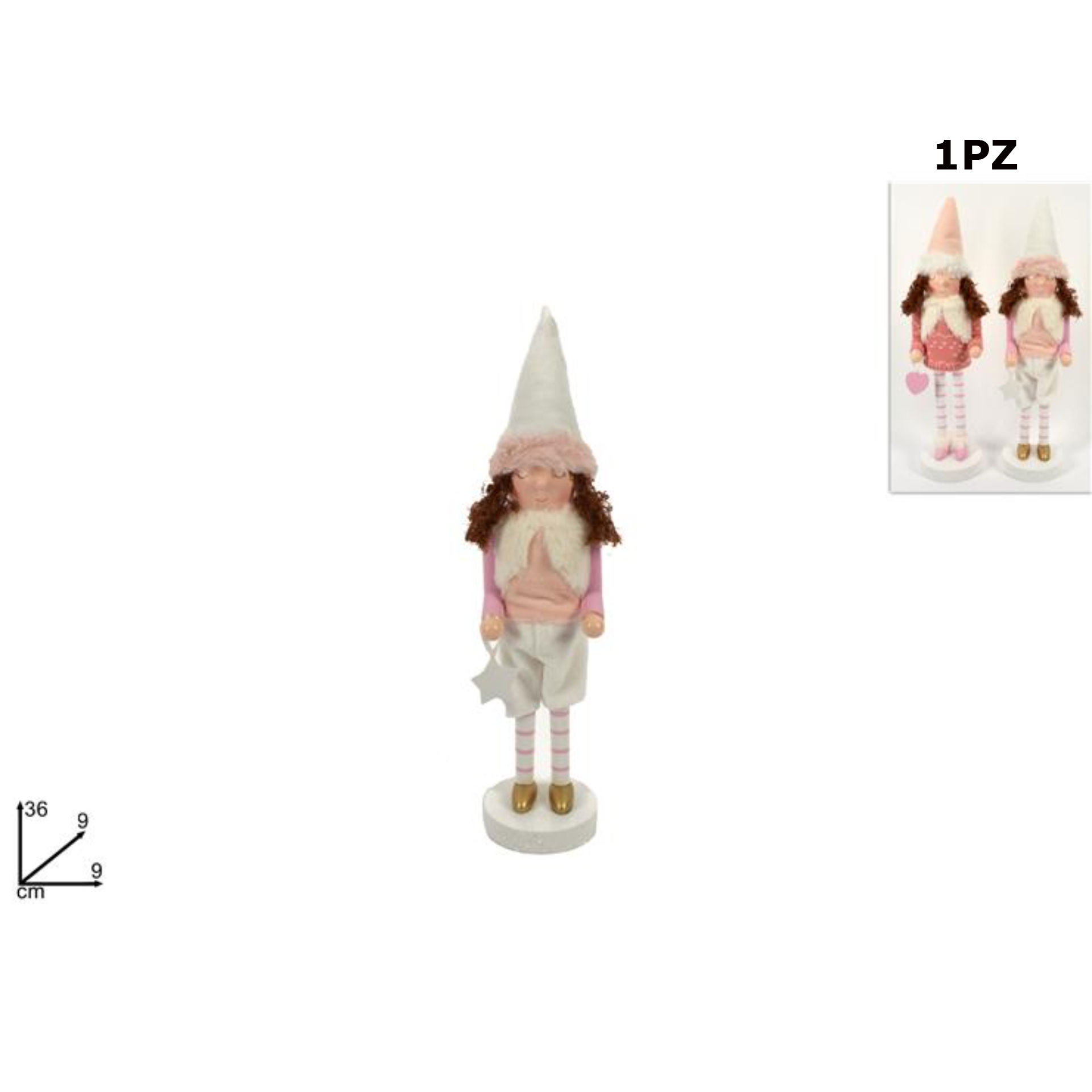 BIMBA LEGNO C/CAPPELLO 2ASS 36CM 2020N06