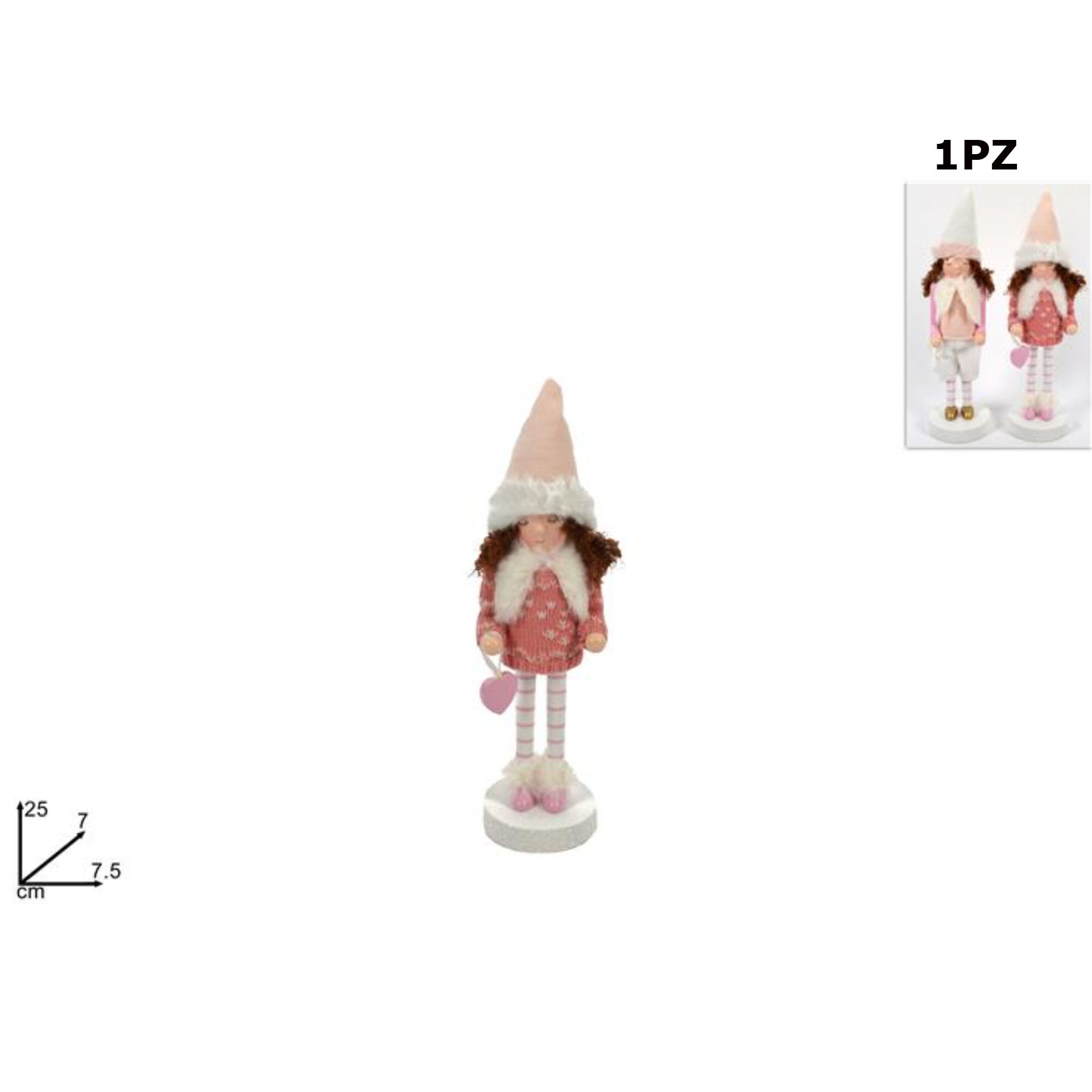 BIMBA LEGNO C/CAPPELLO 2ASS 25CM 2020N05