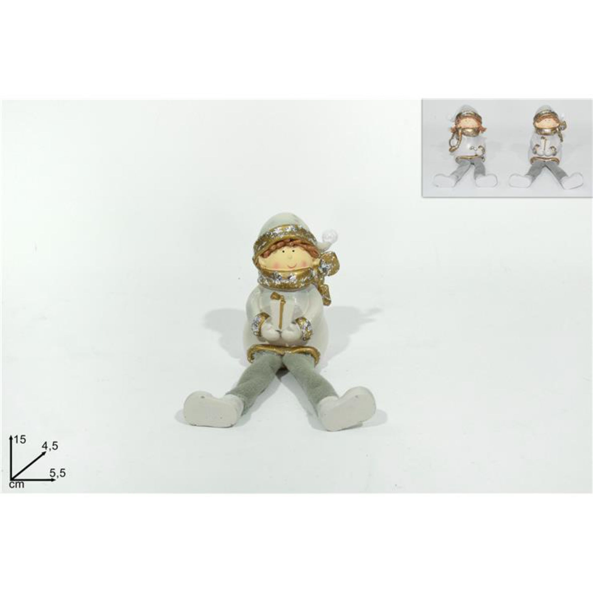 BAMBINO/A SEDUTO C/SCIARPA GLITTER 2ASS DX206188/8