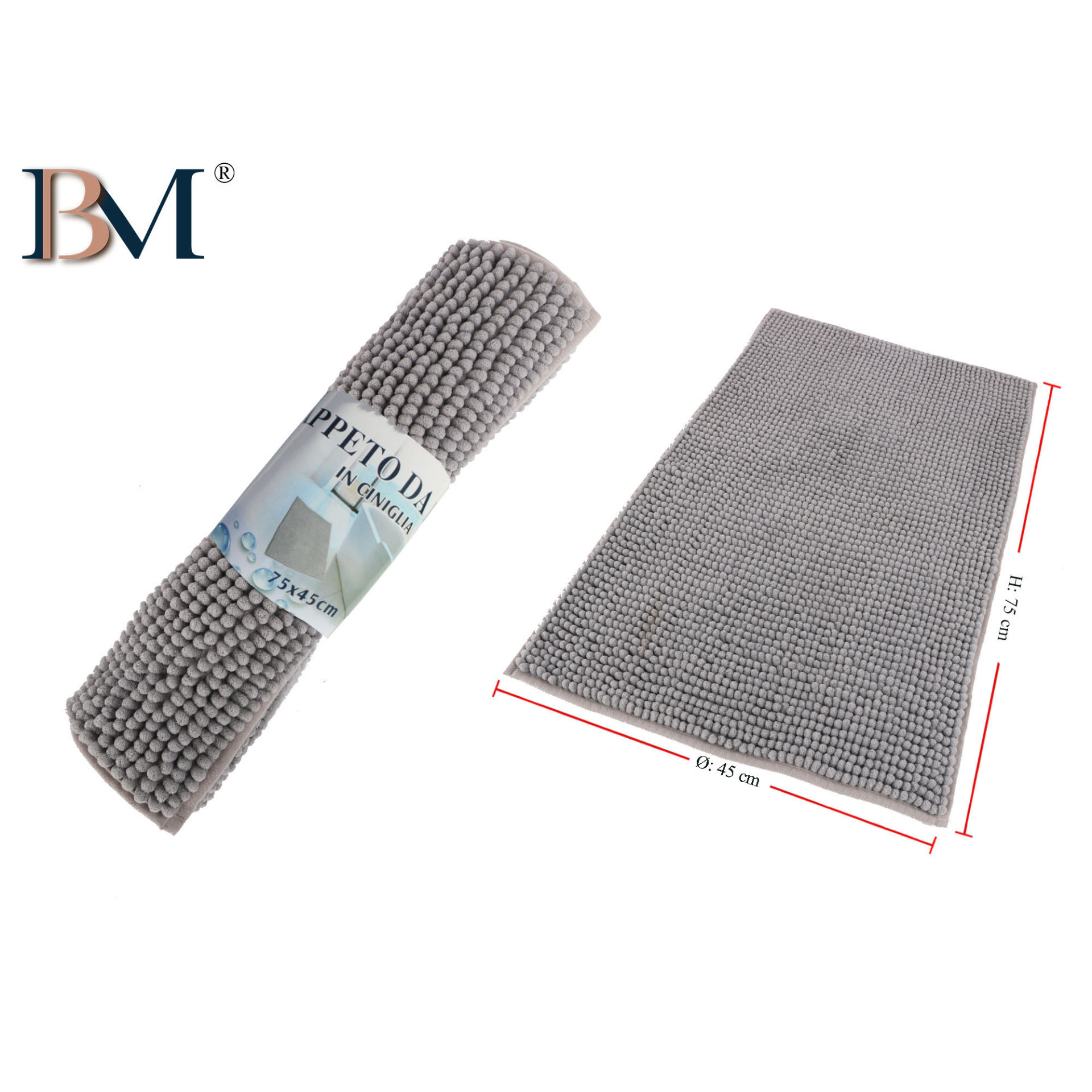 TAPPETO DA BAGNO IN CINIGLIA, MISURA: 45X75 CMBM