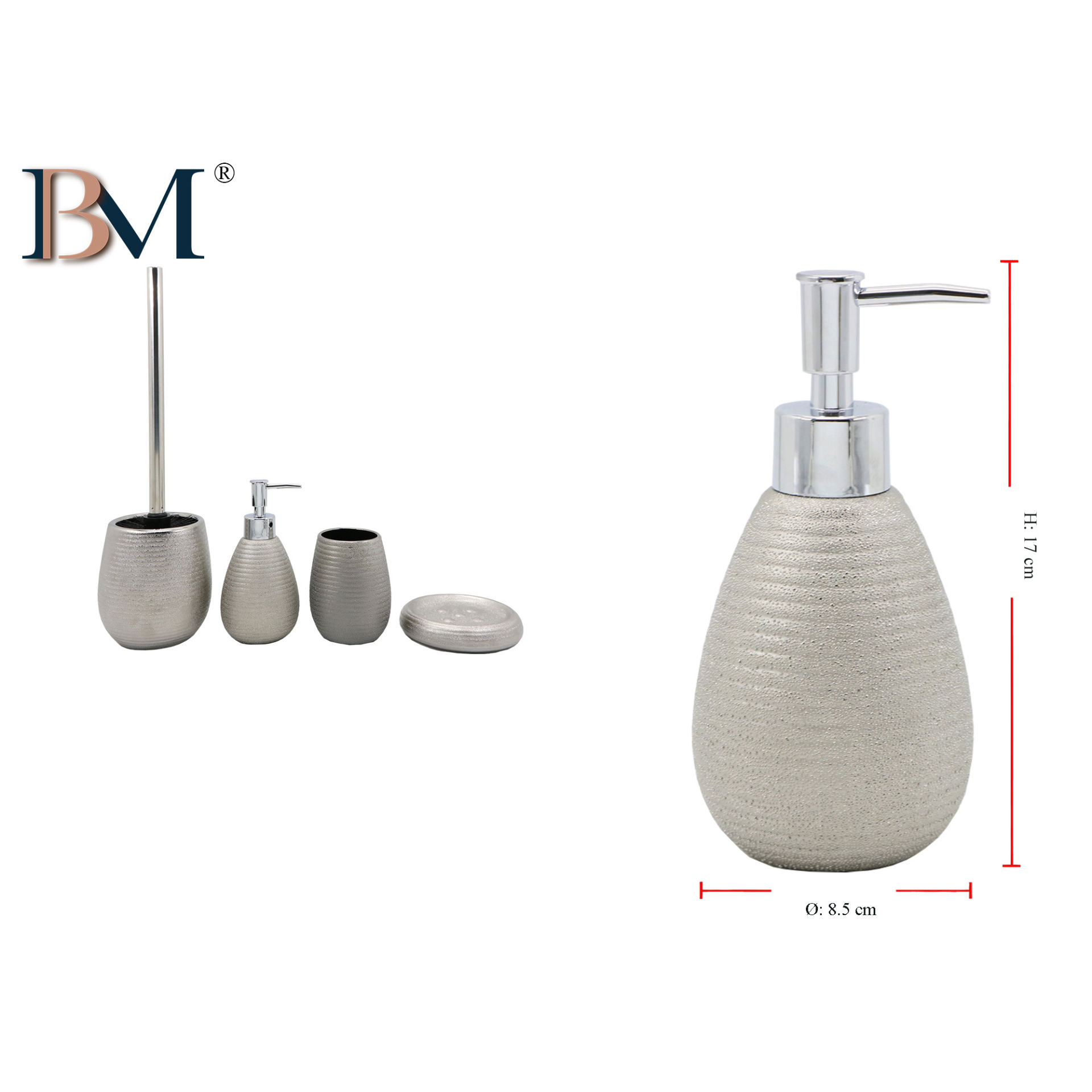 DISPENSATORE DI SAPONE IN CERAMICA  MISURA: 8.5X11BM