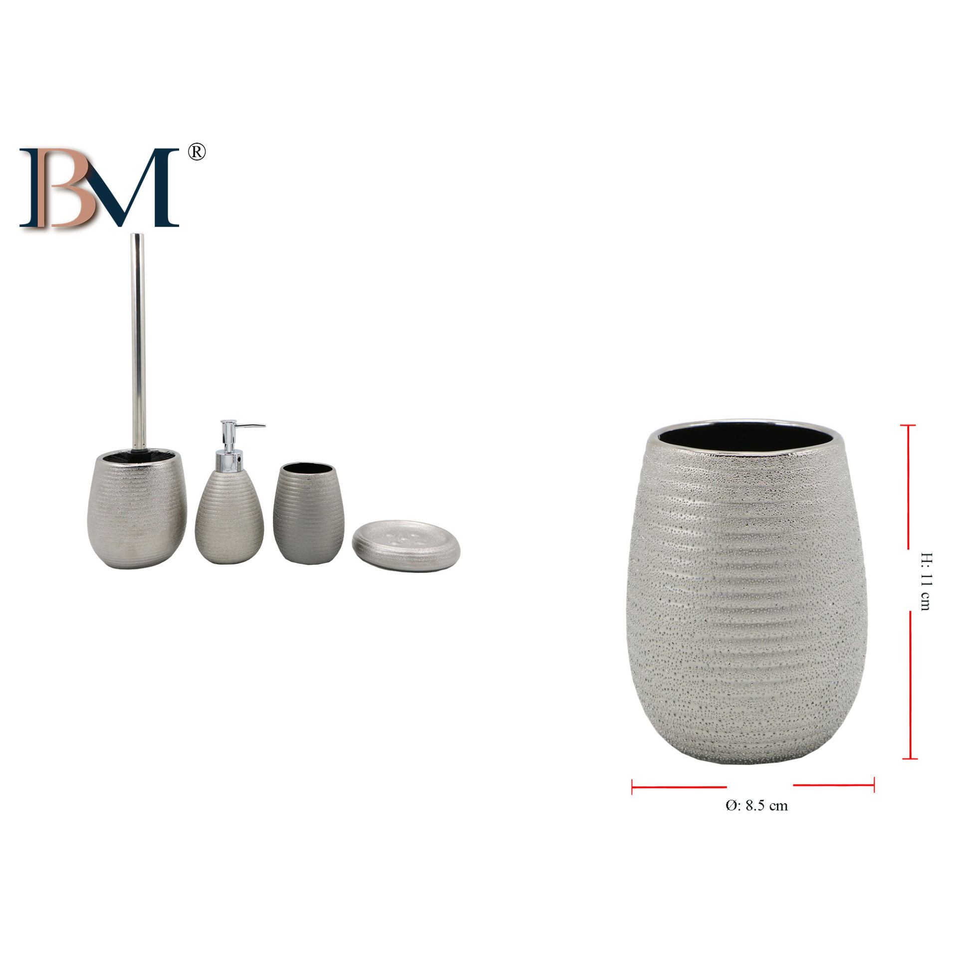 TAZZA DA BAGNO IN CERAMICA  MISURA: 8.5X11 CMBM