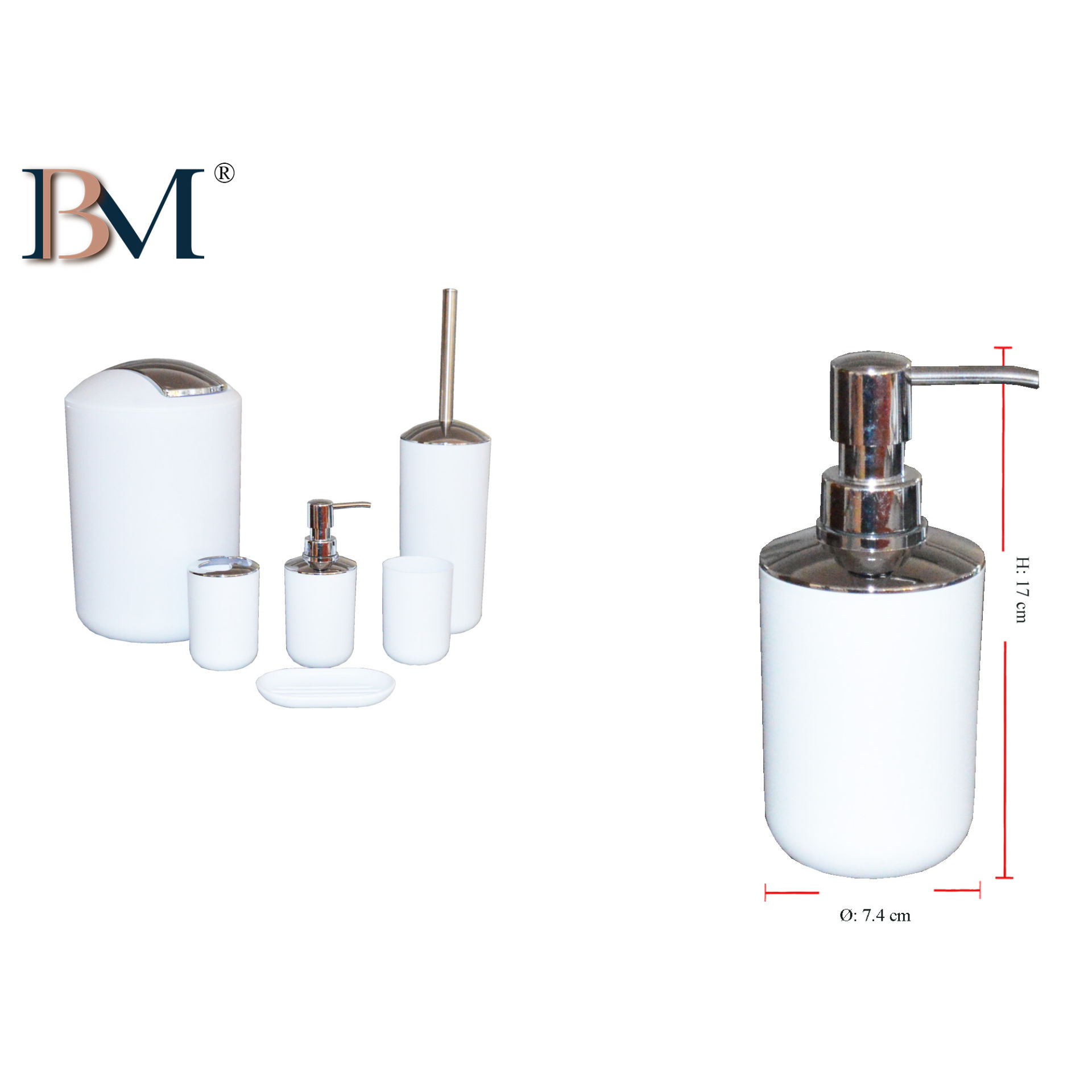 DISPENSER PER SAPONE 7.4X7.4X17BM