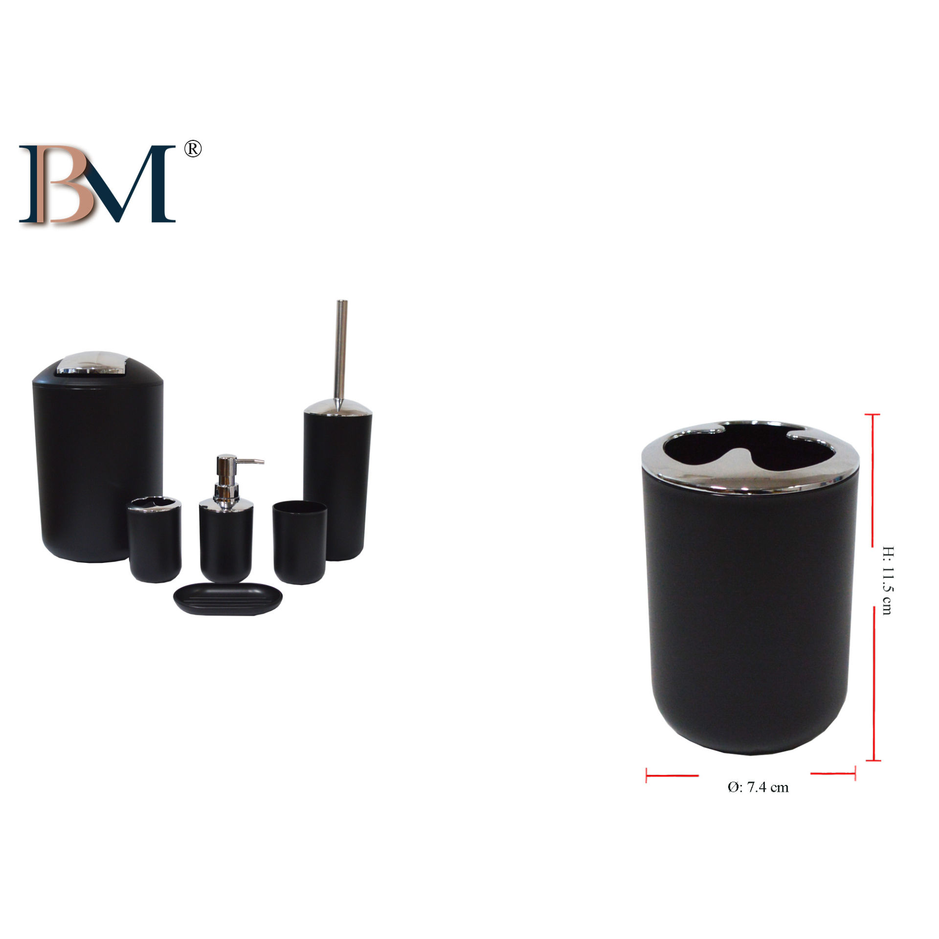 PORTASPAZZOLINO 7.4X7.4X11.5CMBM