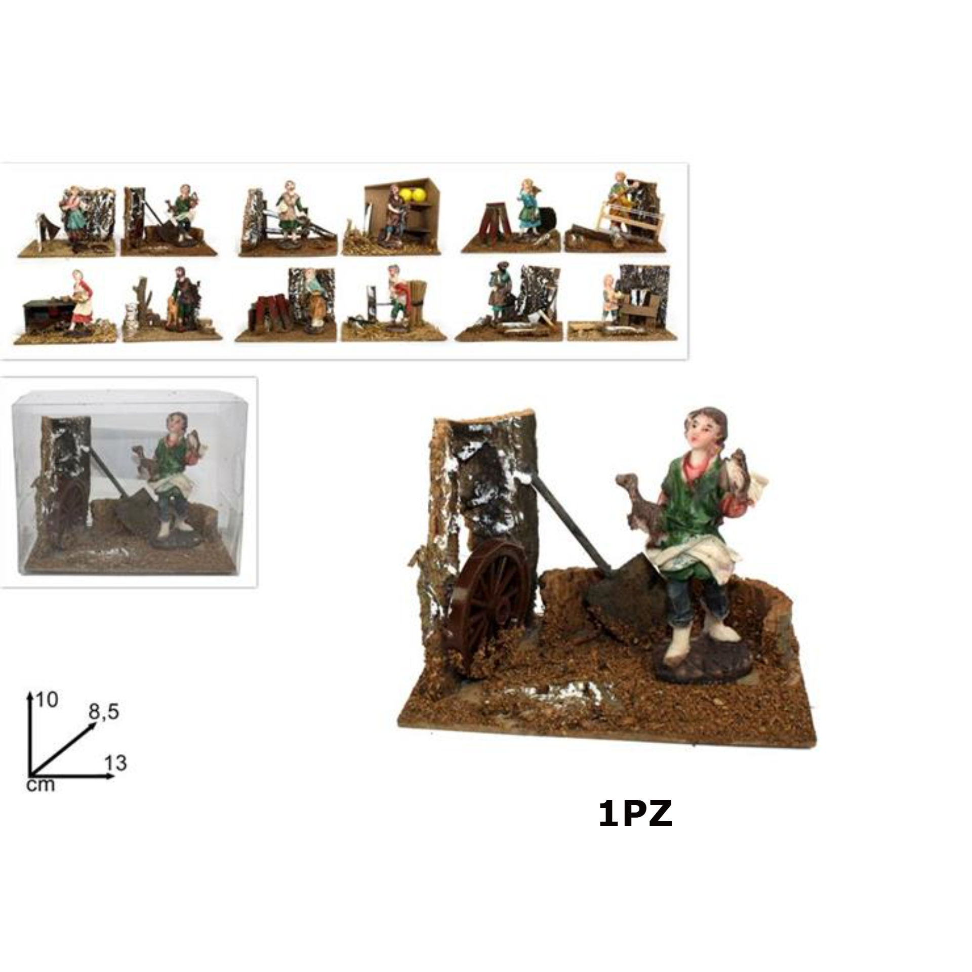 SCENARIO PRESEPE C/PERSONAGGIO 12ASS.AUS1333/4/5/-