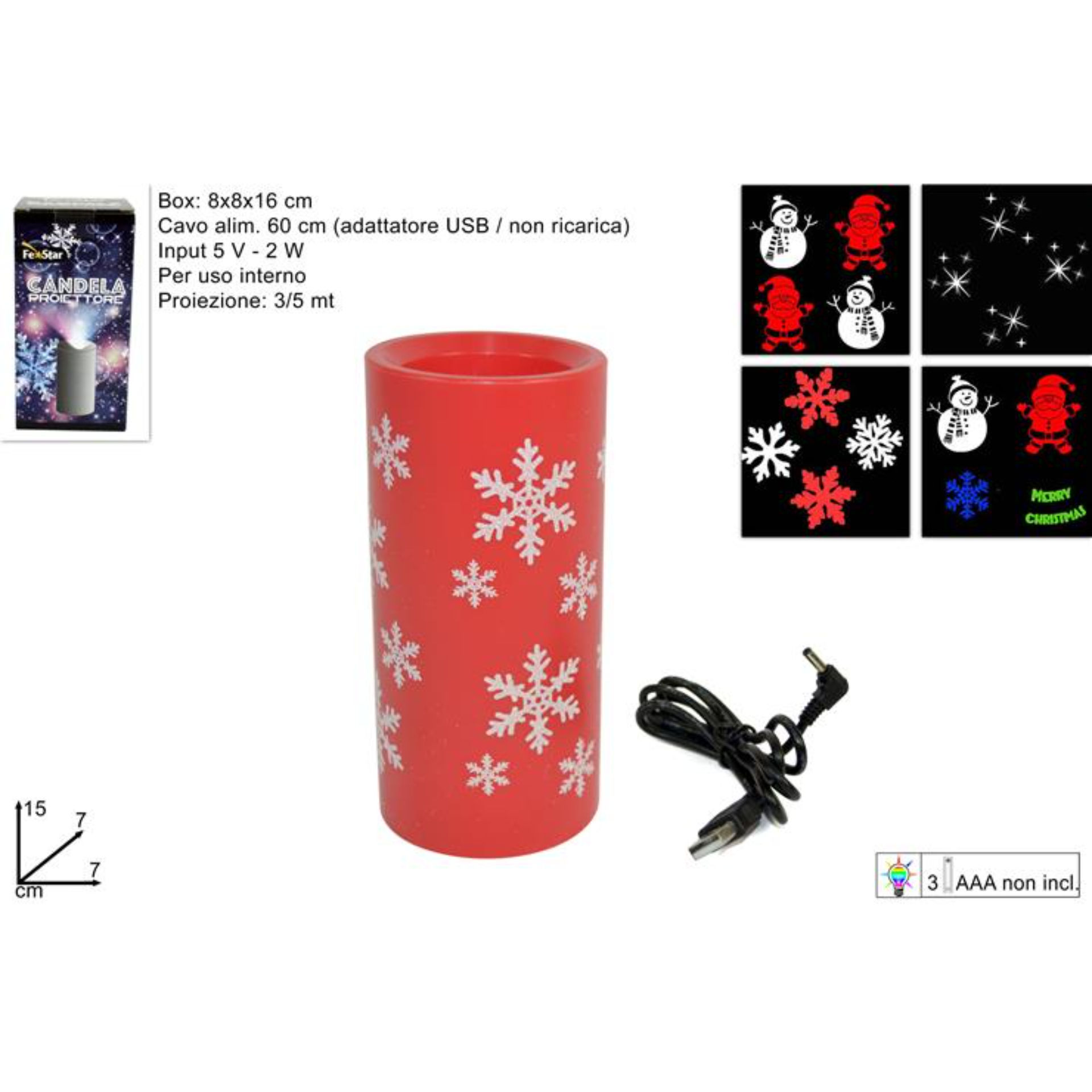 PROIETTORE CANDELA ROSSA SOGG NATAL4ASS SL-MC2WXXP