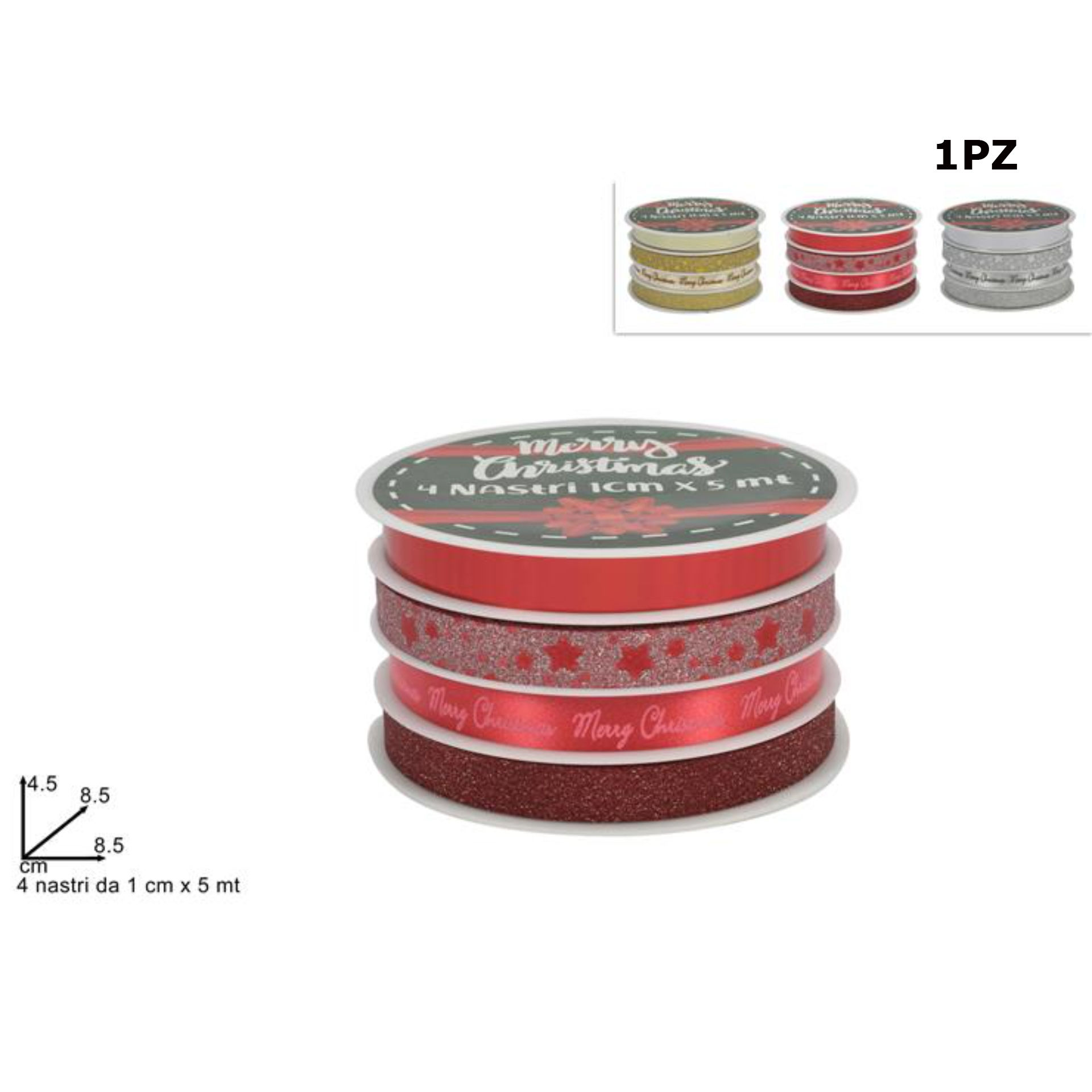NASTRI 1CM X5MT 4PZ 3COL. IN DISPLAYRIBBON ITEM 2