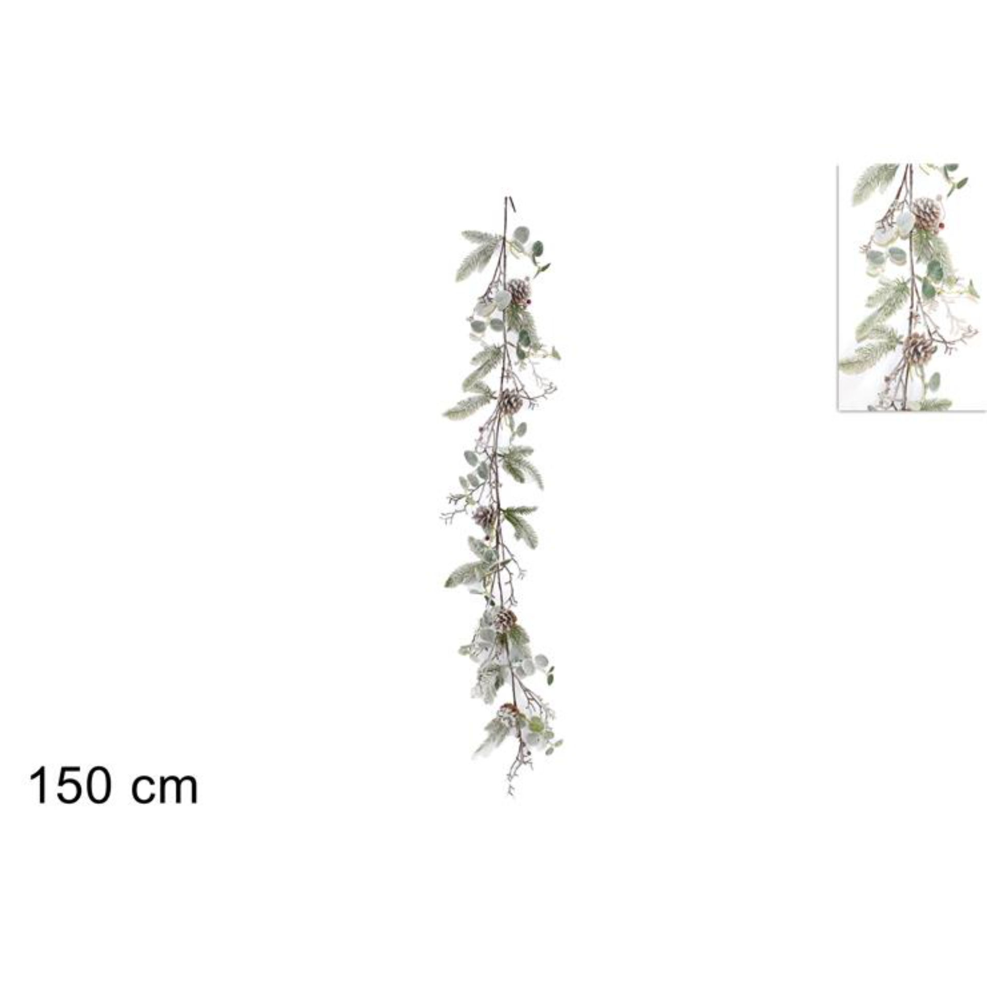 GHIRLANDA FOGLIE INNEVATE 150 CM B2M-H21107C