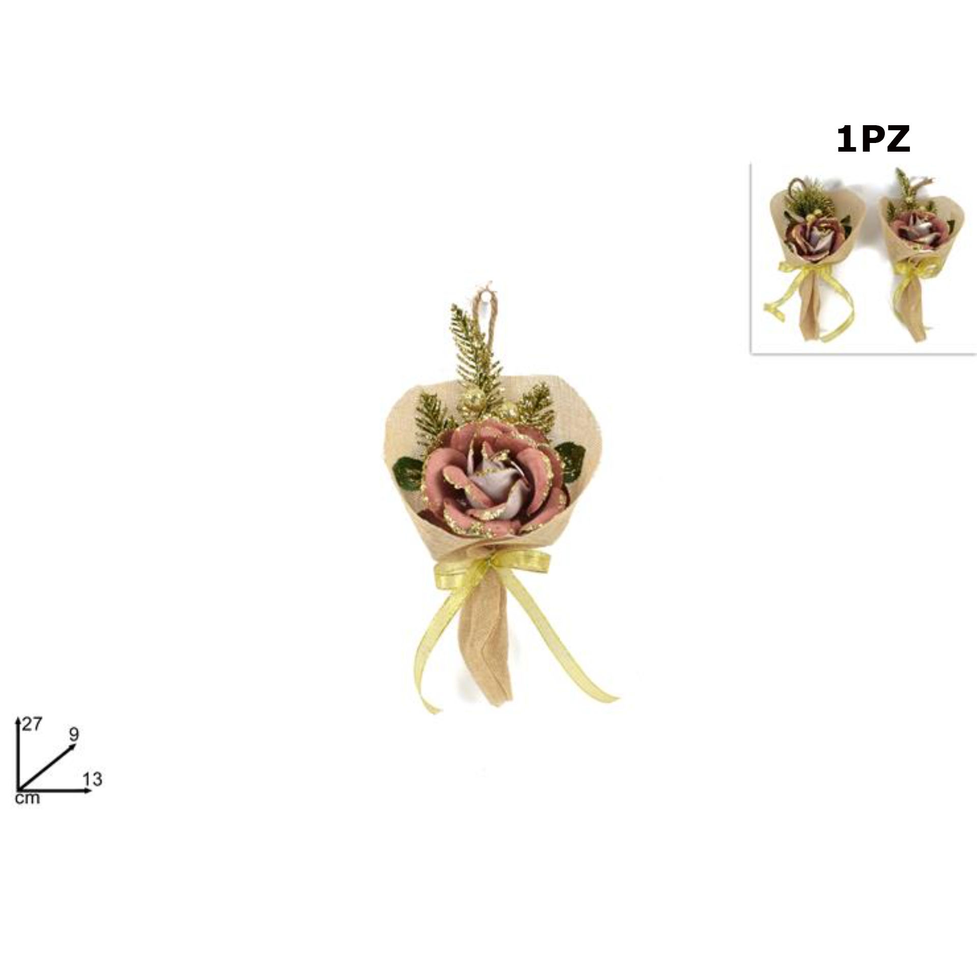 ROSA APPENDINO 27 CM 2 ASS ROSA TL2021-305/306-P