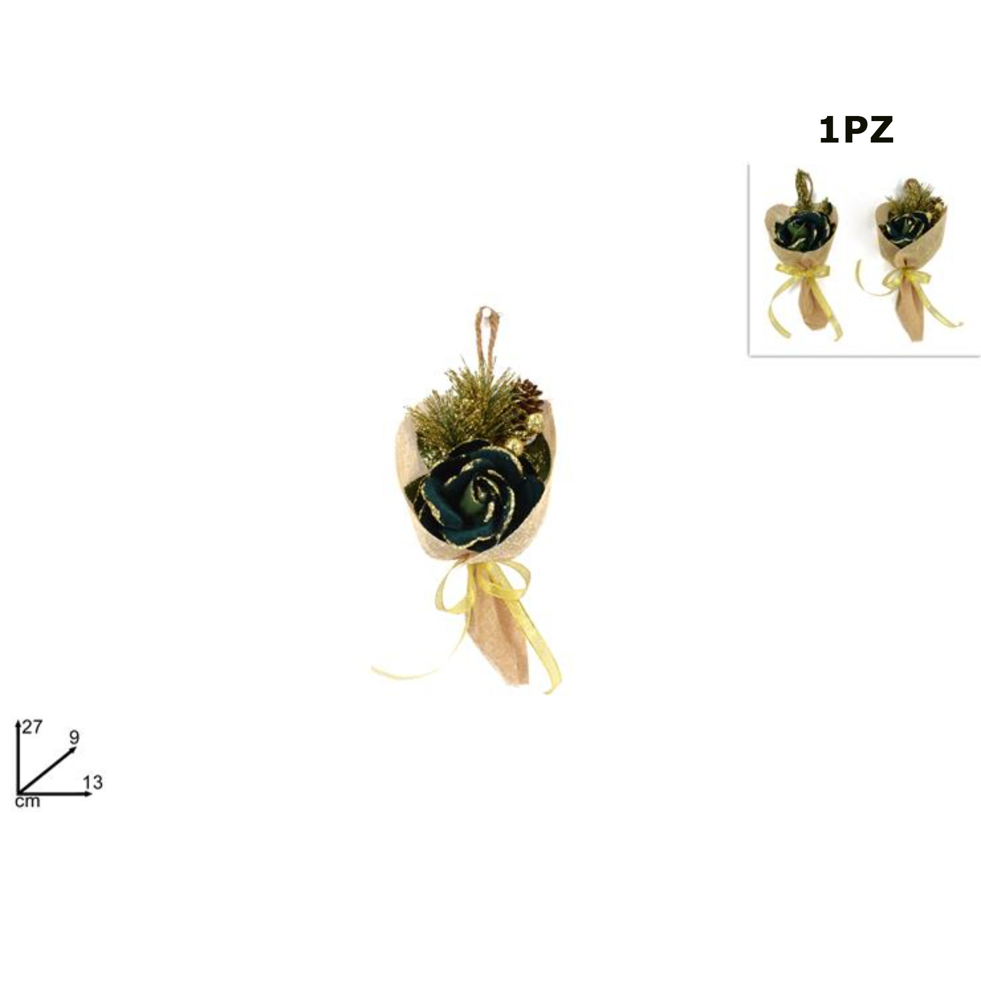 ROSA APPENDINO 27 CM 2 ASS VERDE TL2021-305/306-GR