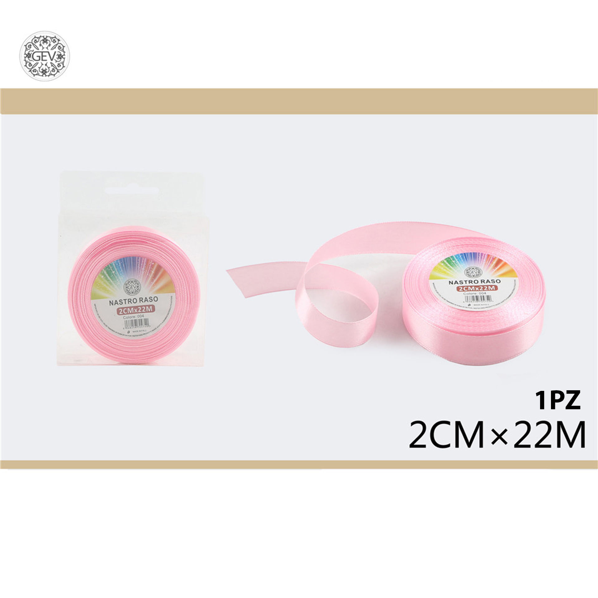 NASTRO RASO ROSA 2CM/22M