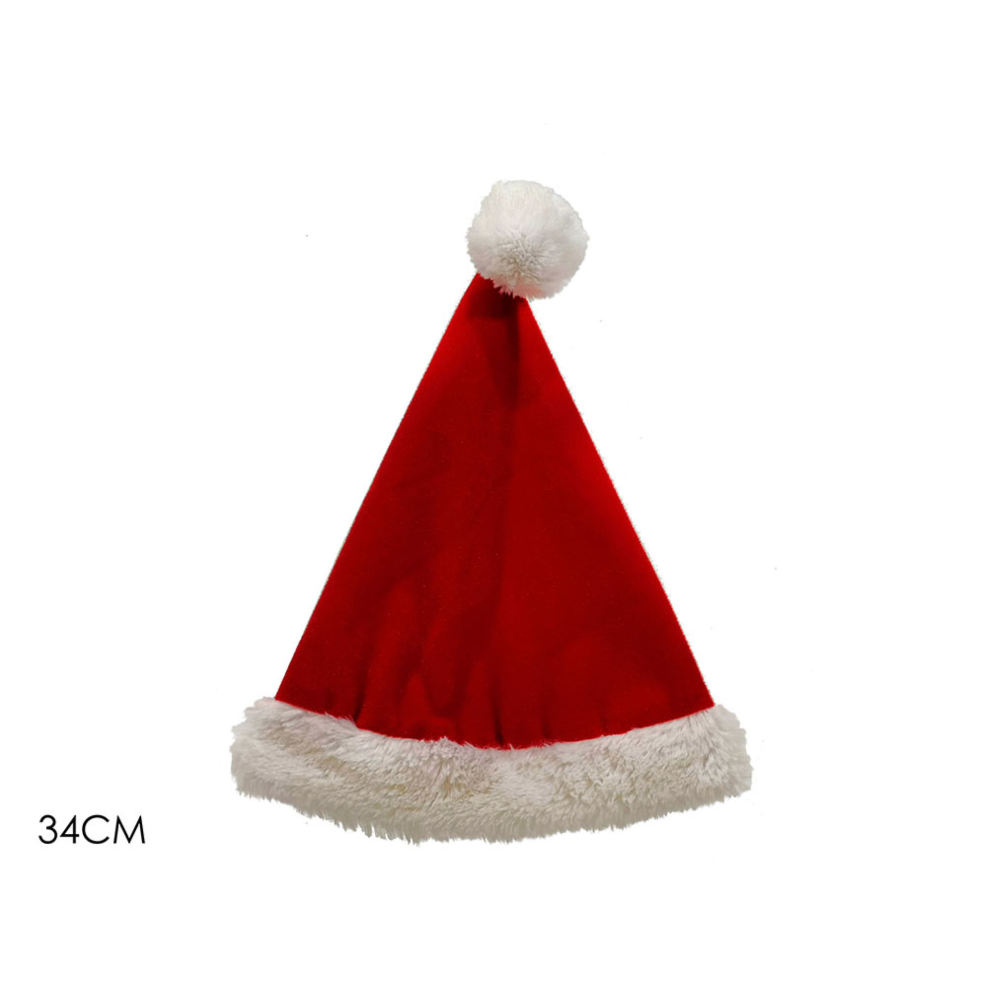 CAPPELLO NAT. ROSSO C/BABBO 34CM