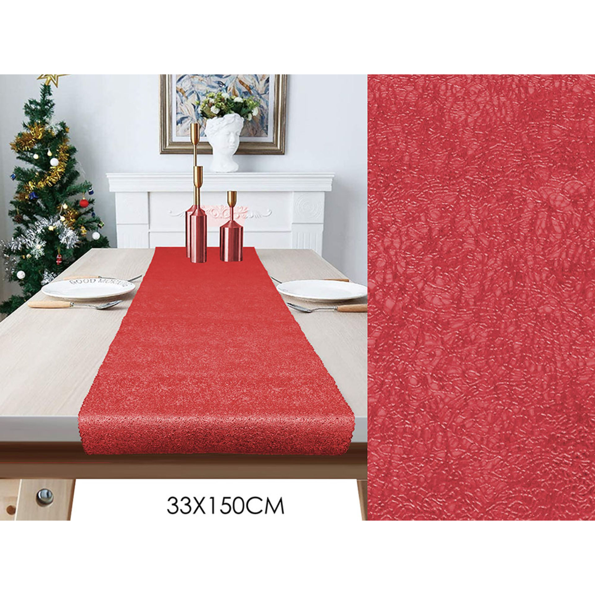 RUNNER NAT. 33X150CM ROSSO DISPL
