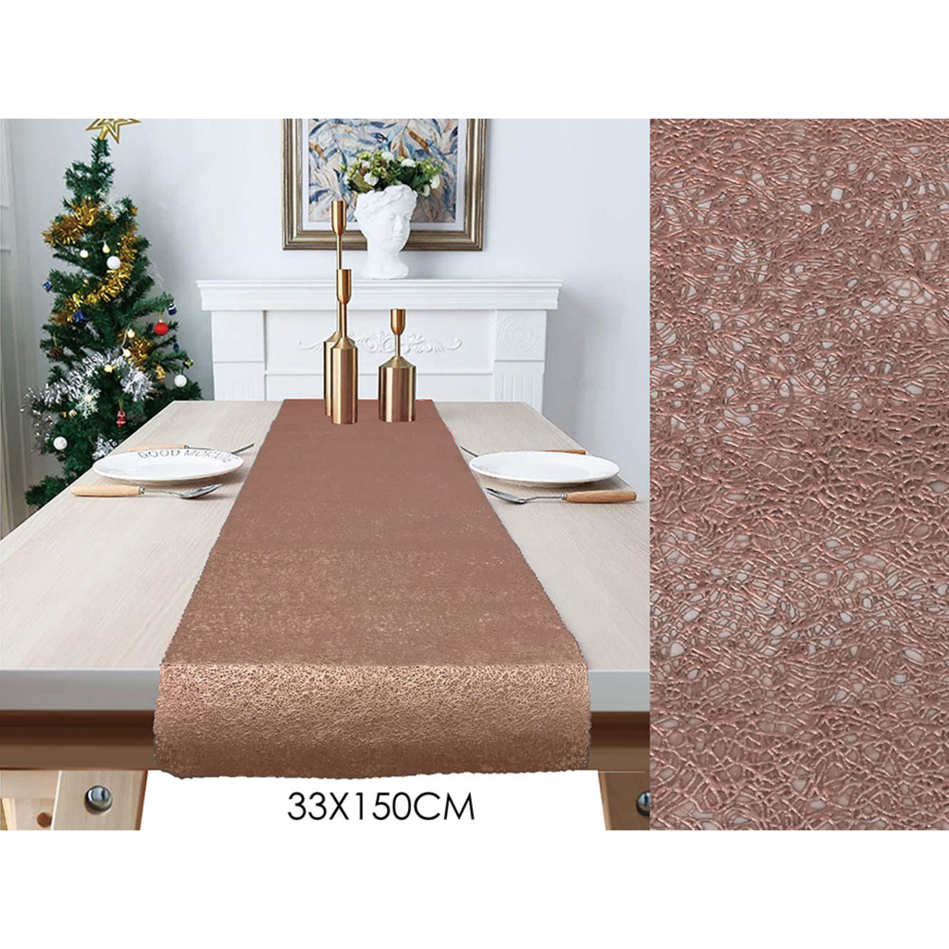 RUNNER NAT. 33X150CM ROSA ANT. DISP