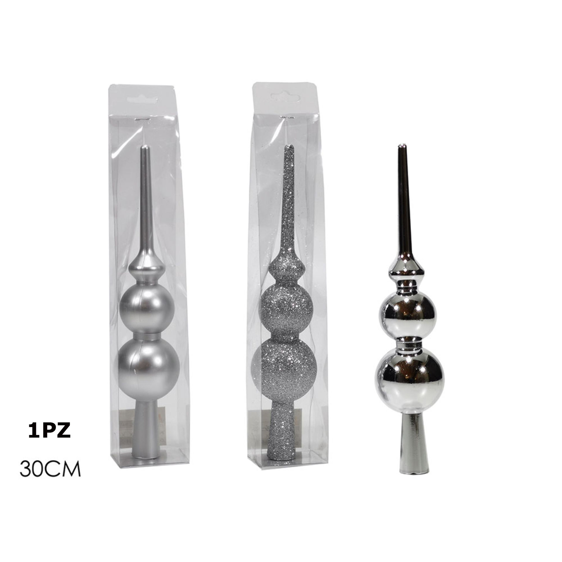 PUNTALE 30 CM SILVER 3ASS.