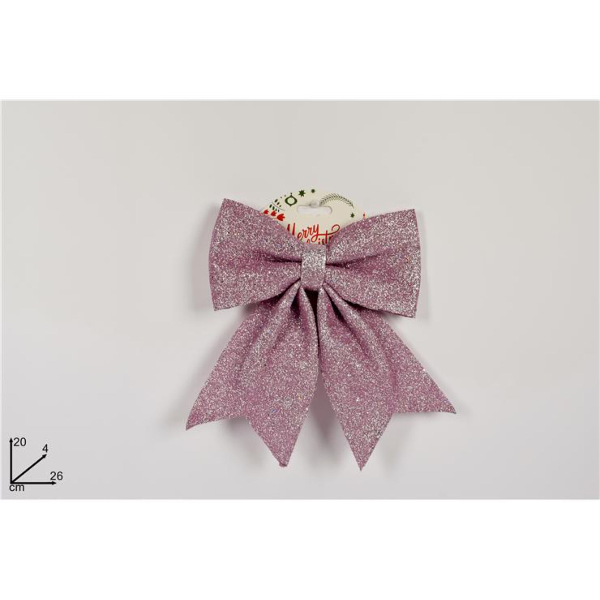 FIOCCO GLITTERATO SPUGNA CM 20X26 ROSA ART.86903/P