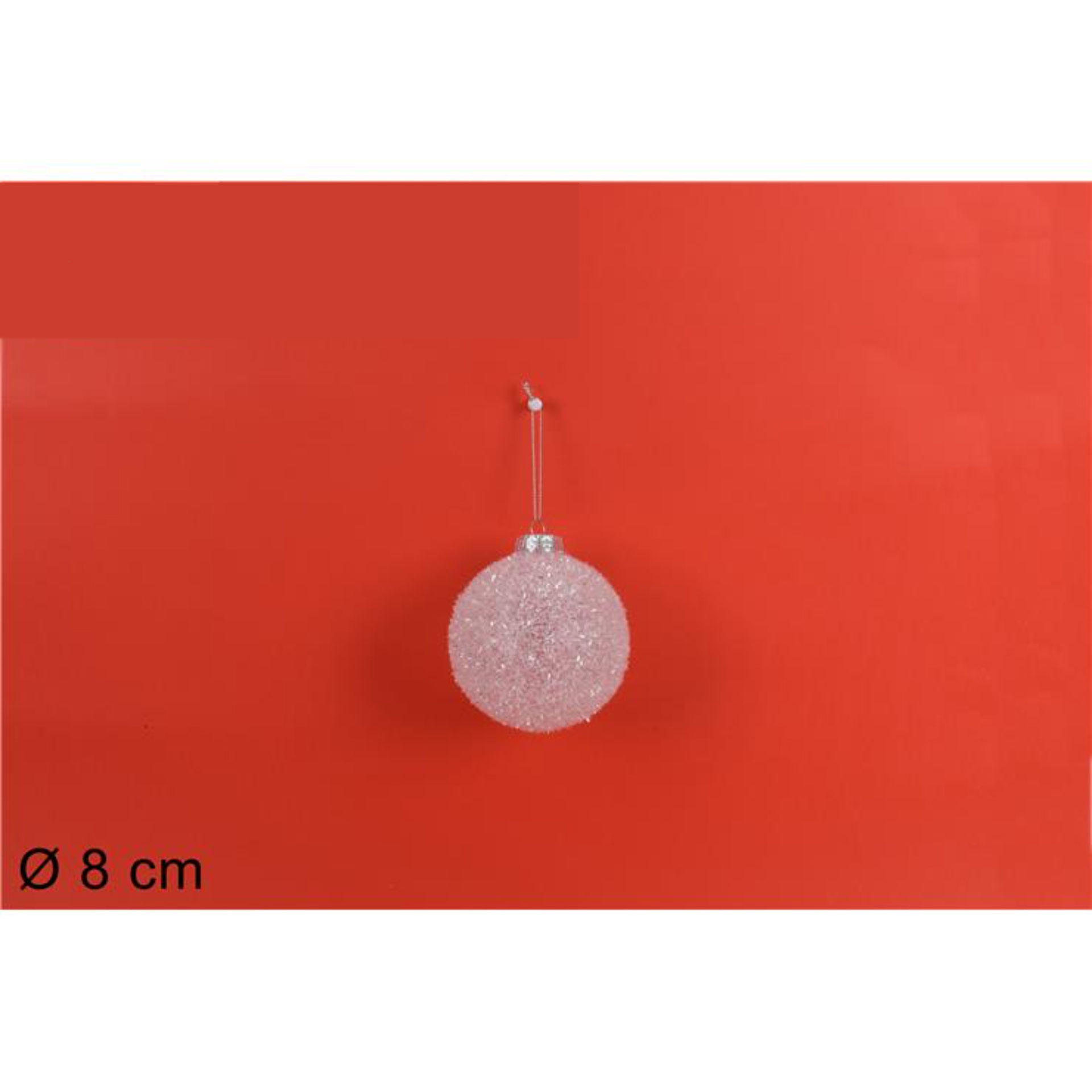 PALLA 8CM FILI LAMINATI BIANCA IN DISPLAY ART.SM02