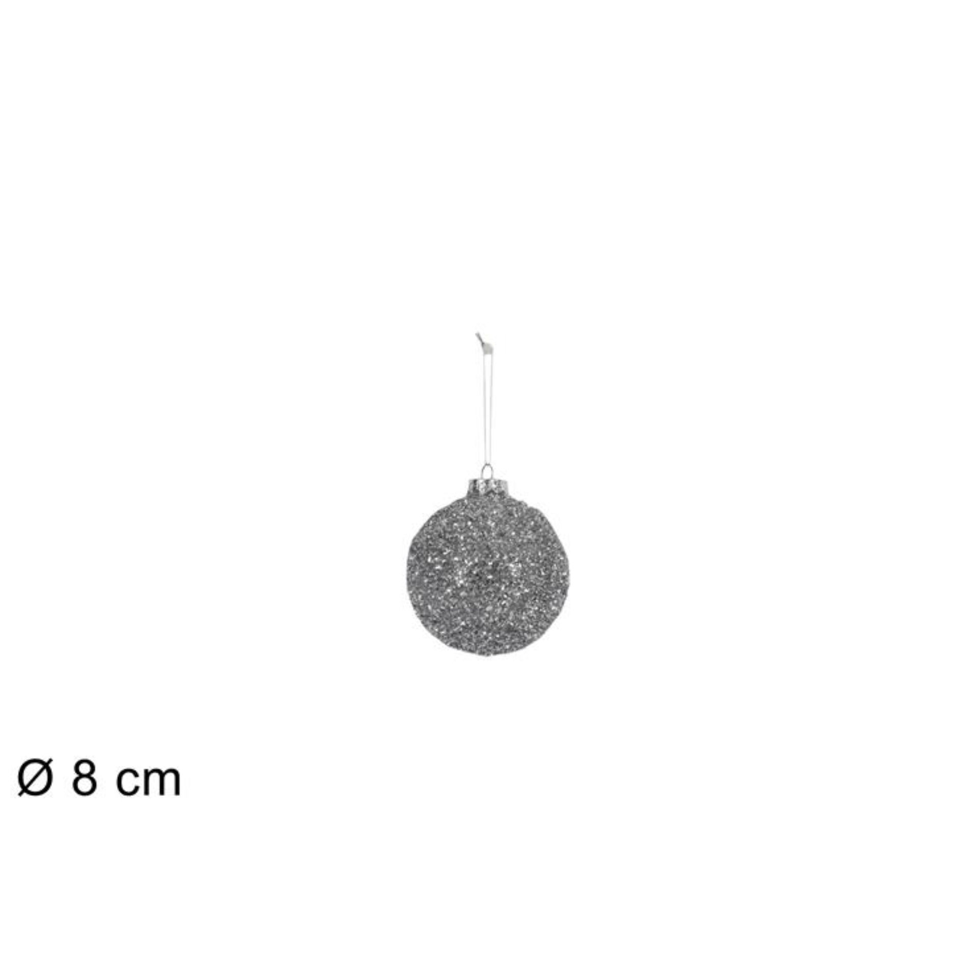 PALLA 8CM FILI LAMINATI SILVER IN DISPLAY ART.SM02
