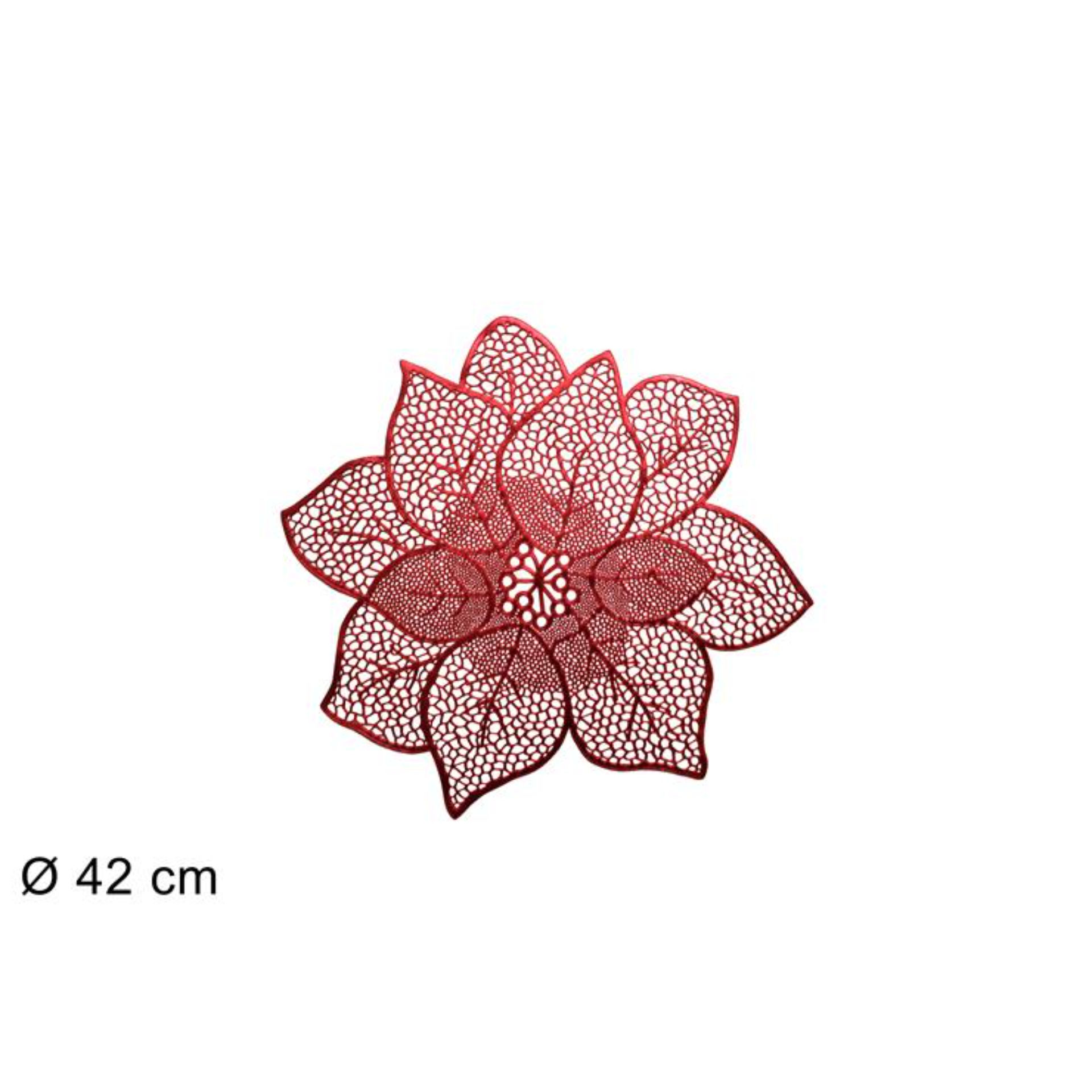 CENTRINO PLASTIFICATO FIORE 42CMROSSODue Esse