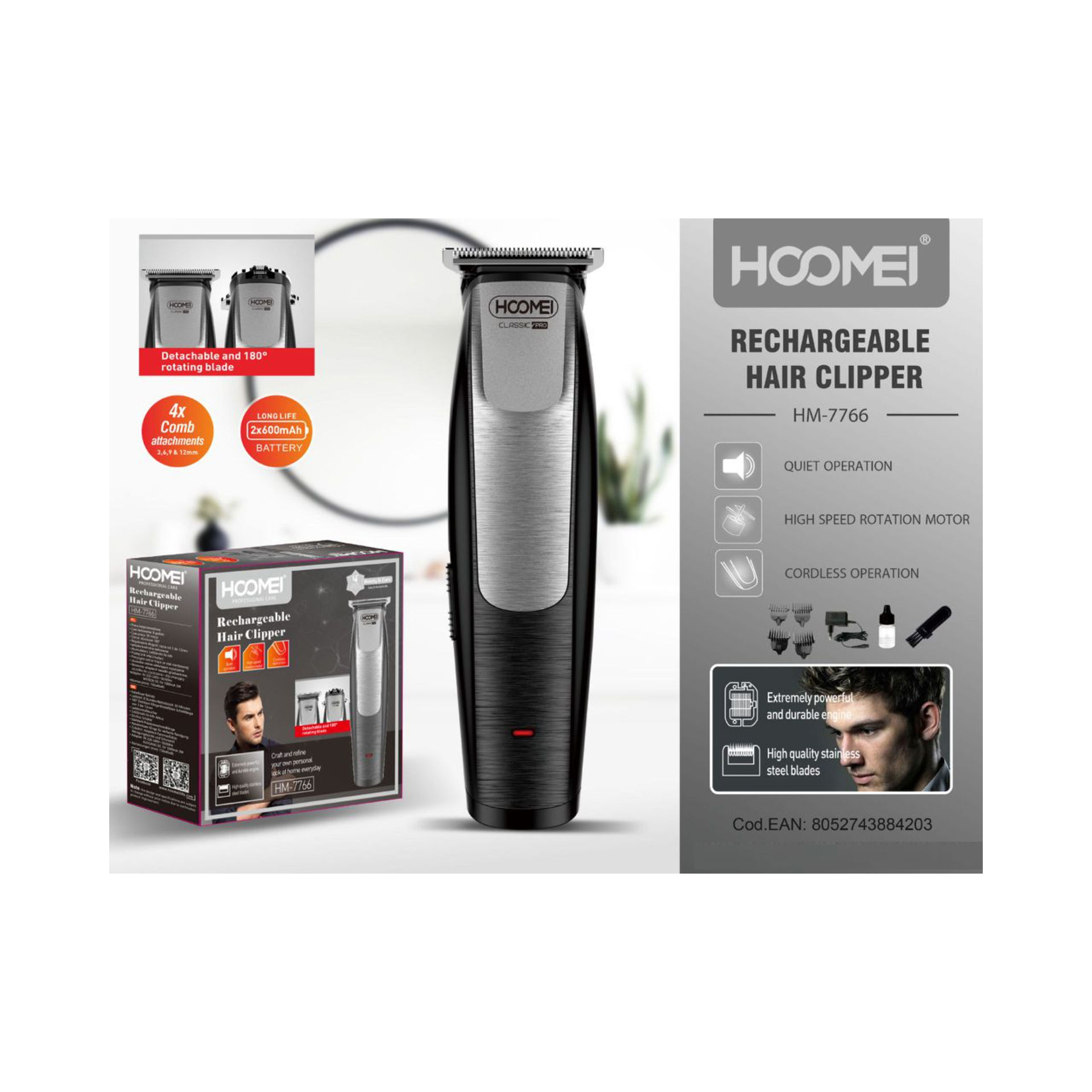 TAGLIACAPELLI RICARICABILE HM-7766 (4203)Hoomei