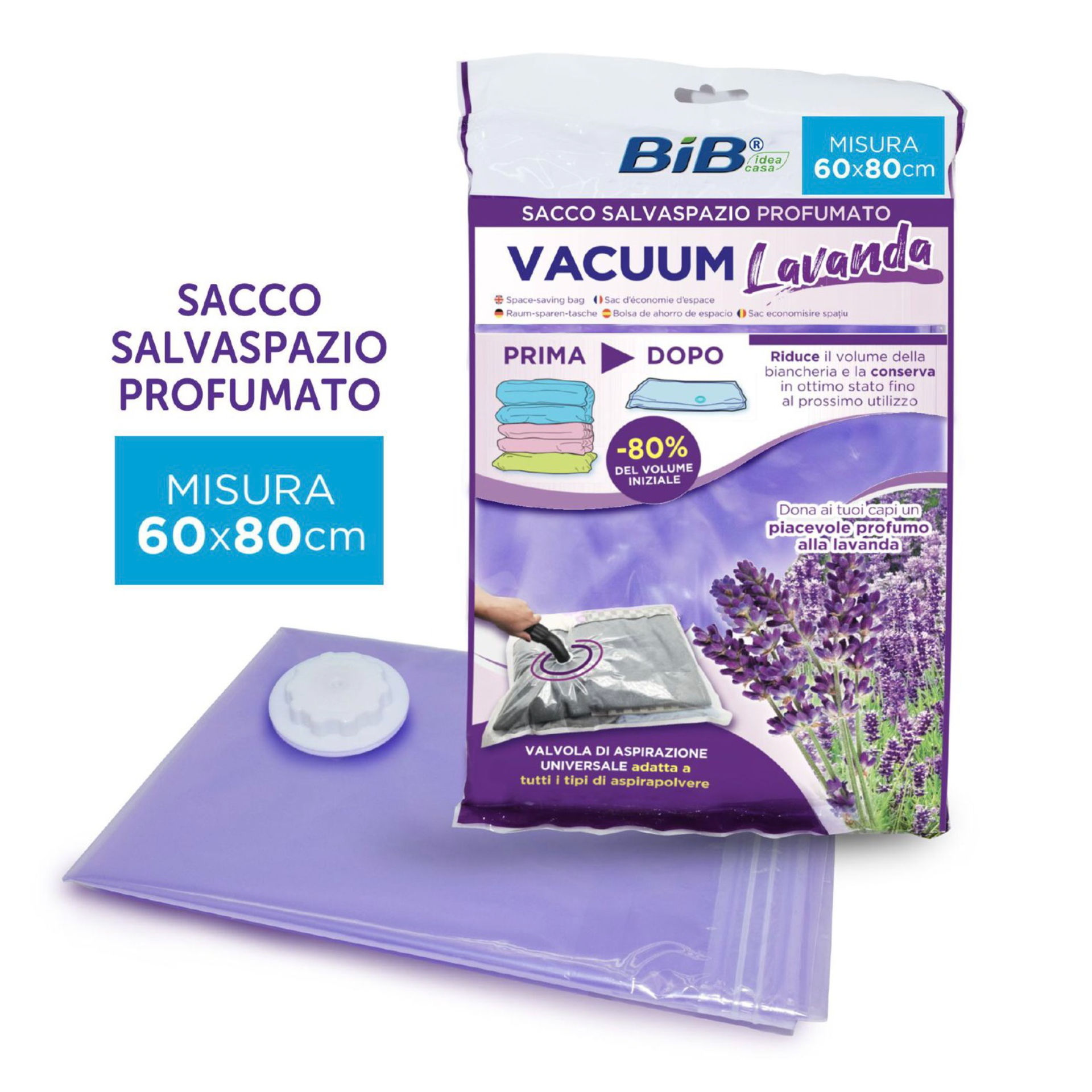 SACCO SOTTOVUOTO  LAVANDA 60X80 1/72Bib