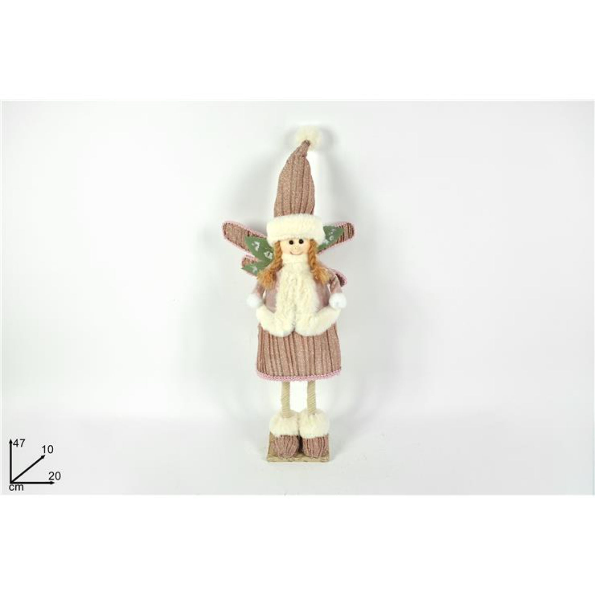 ANGELO VESTITO ROSA CON PELLICCIA47CM DY211020B-1