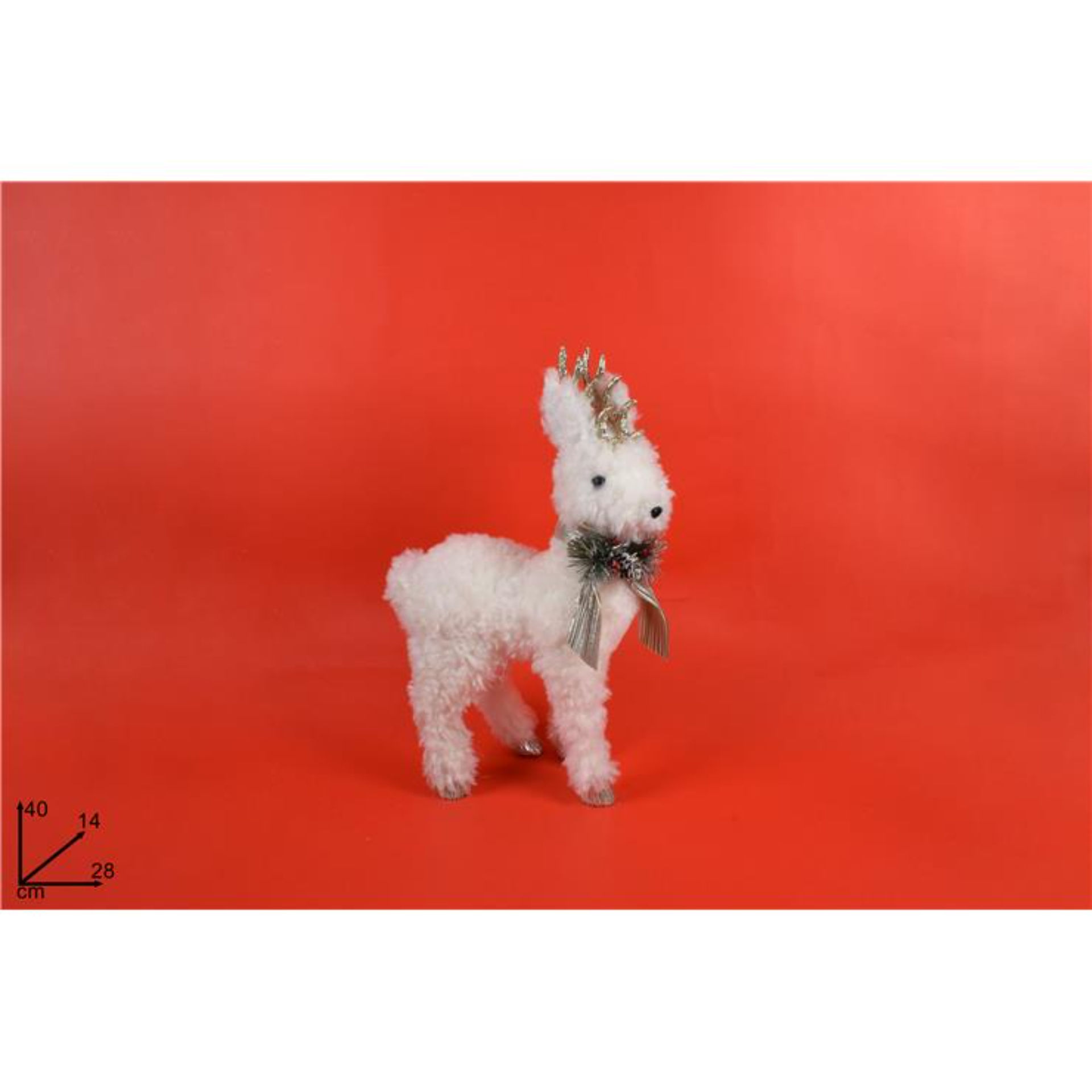 RENNA C/PELLICCIA PIGNE BACCHE 40CMSILVER DY212034