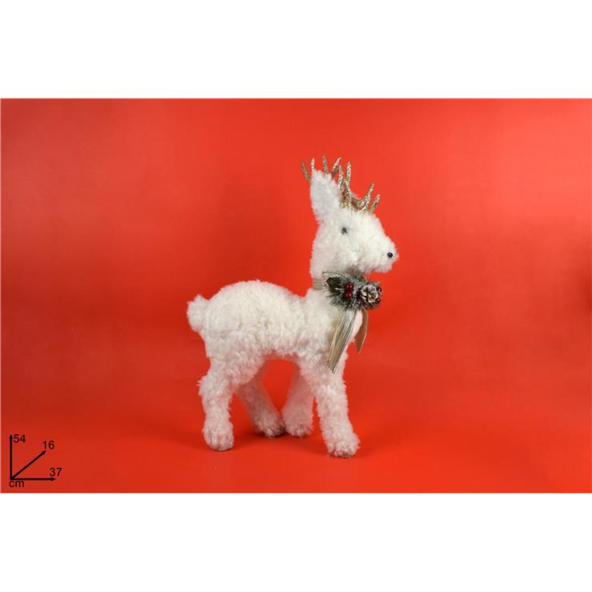 RENNA C/PELLICCIA PIGNE BACCHE 54CMSILVER DY212034