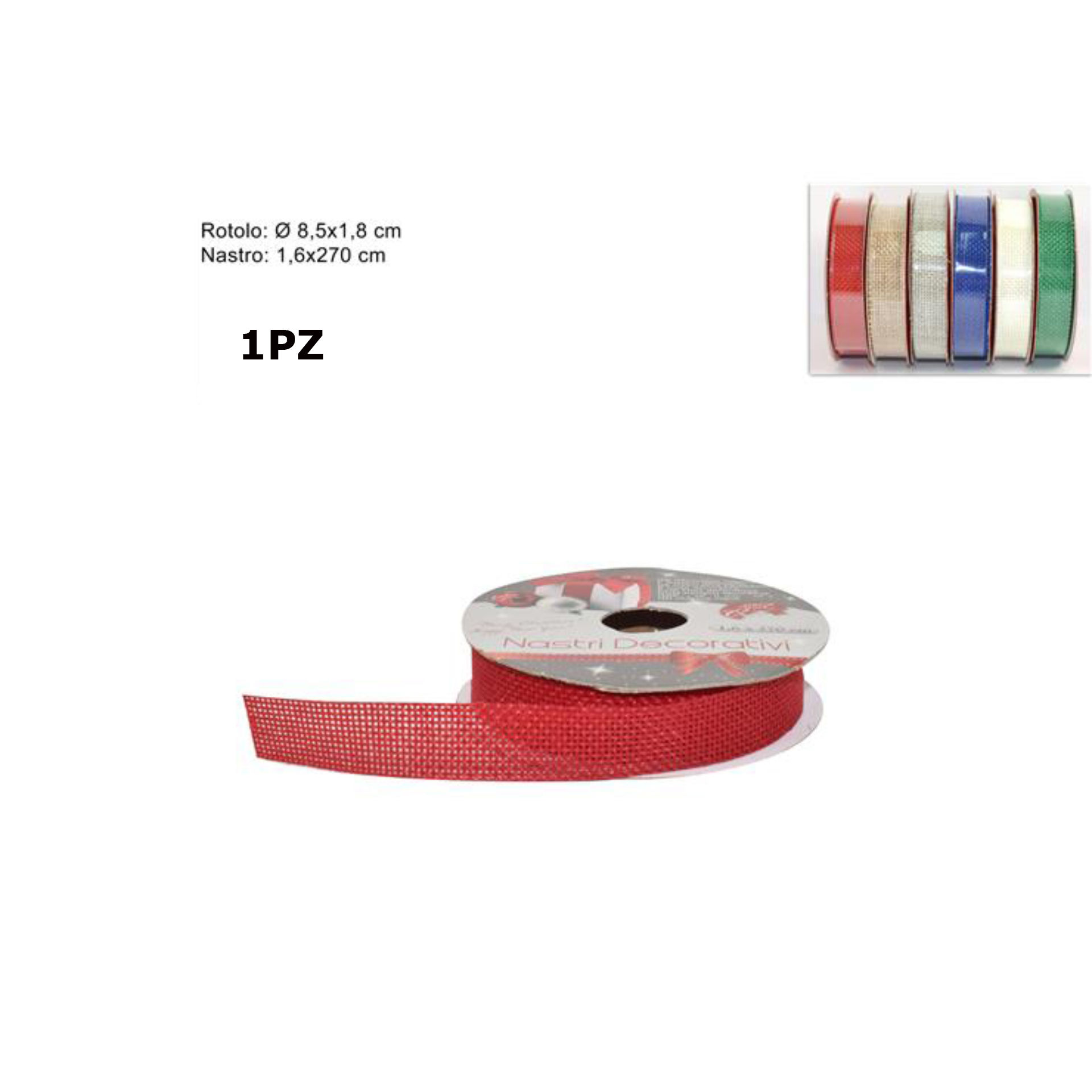 NASTRO JUTA 1,6X270 CM DISPLAY 6 COL (LCH14-094-5)