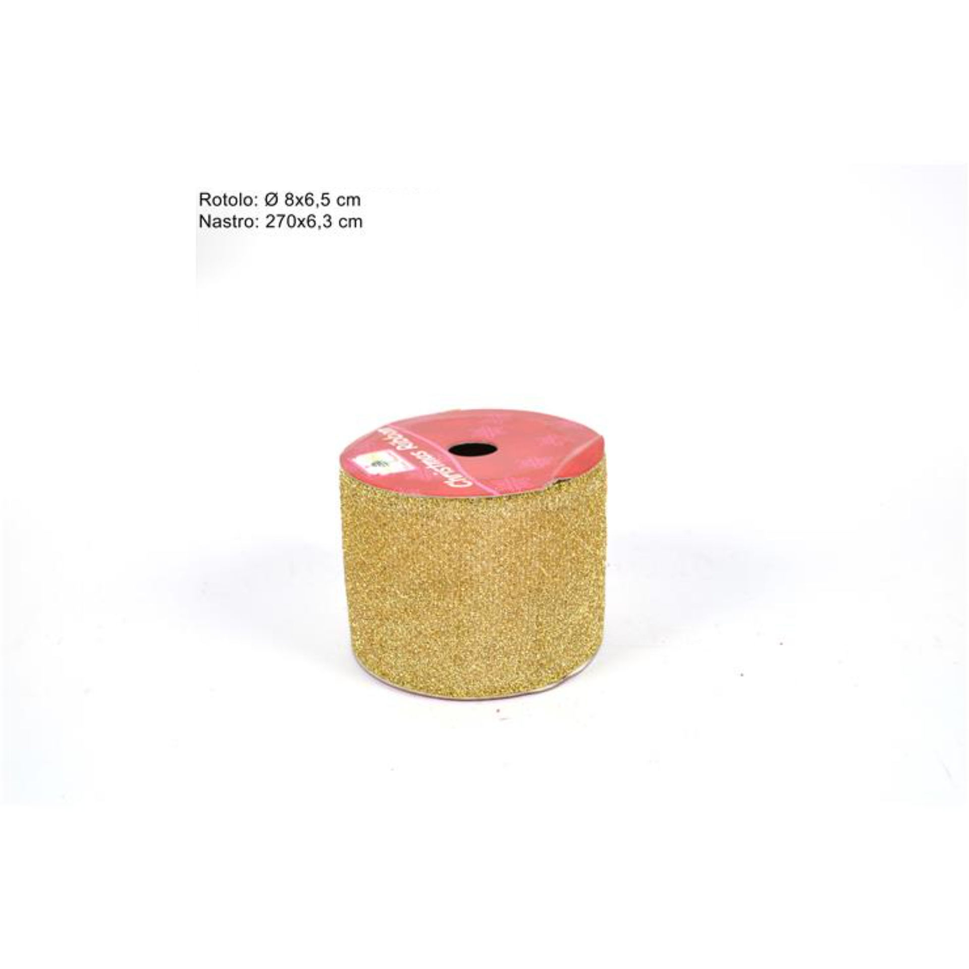 NASTRO GLITTERATO 6,3 X 270 CM ORO (LCH15-020-14-G