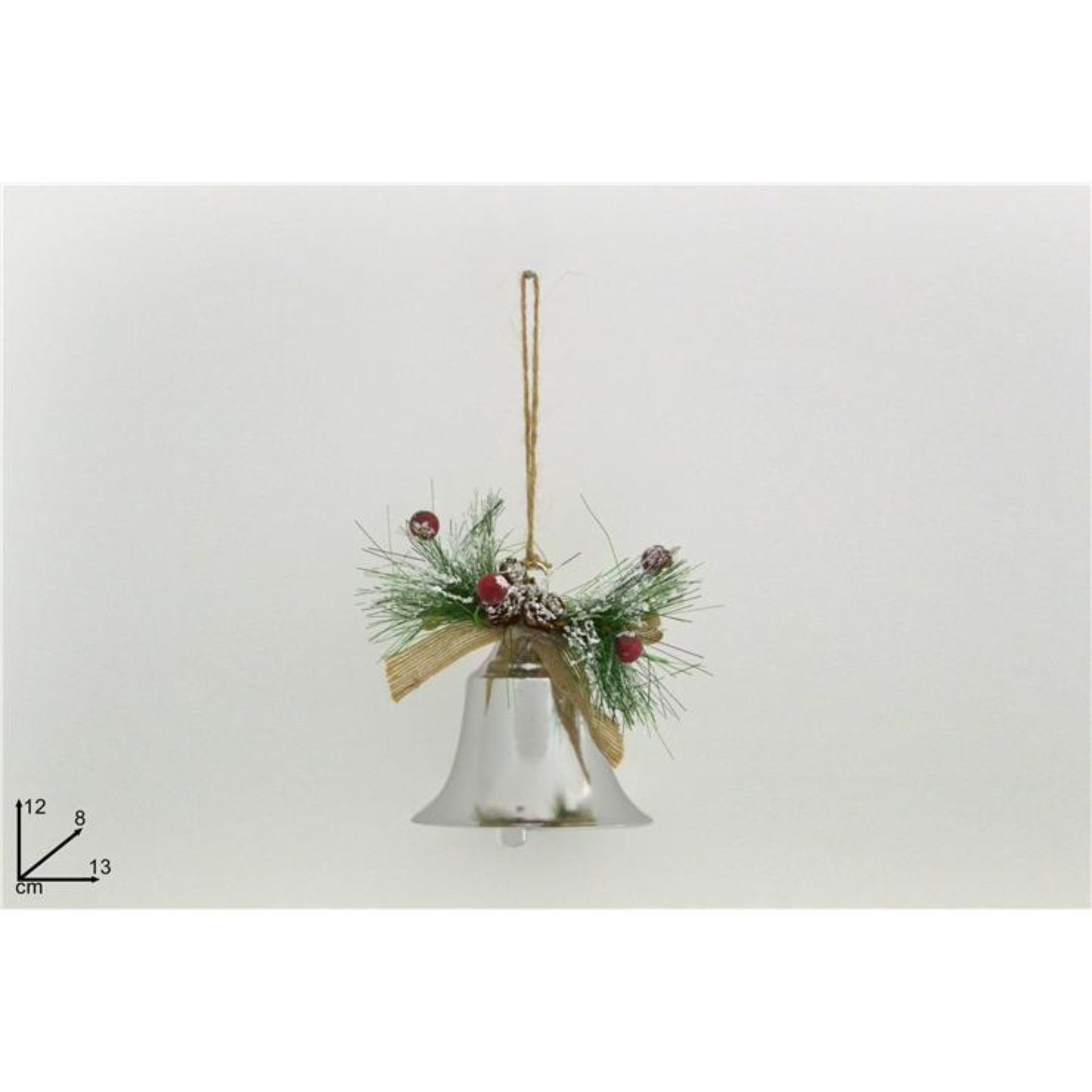 CAMPANA APPENDINO FIOCCO JUTA E BACCHE SILVER CY18Due Esse