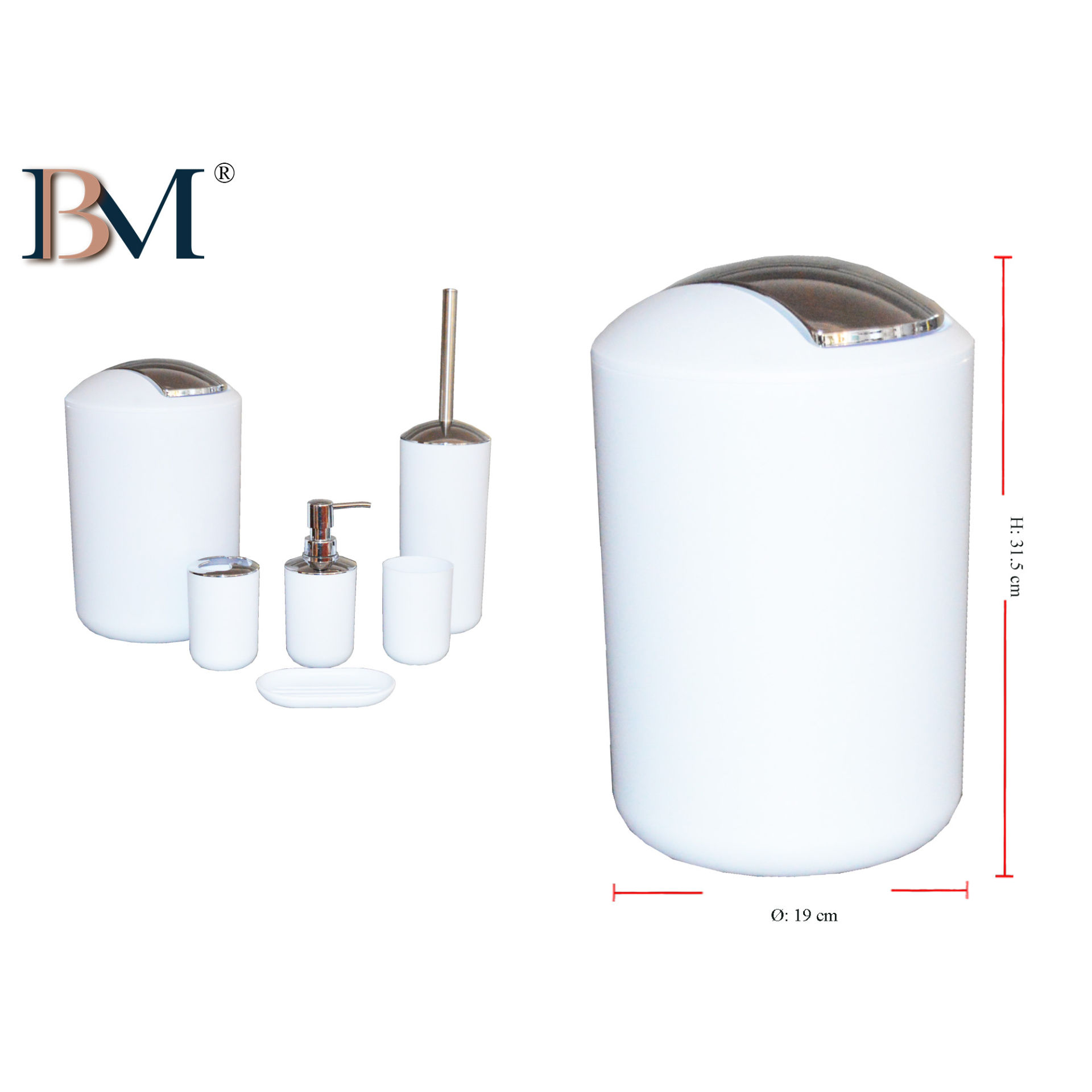 PATTUMIERA IN PLASTICA 19X19X31.5